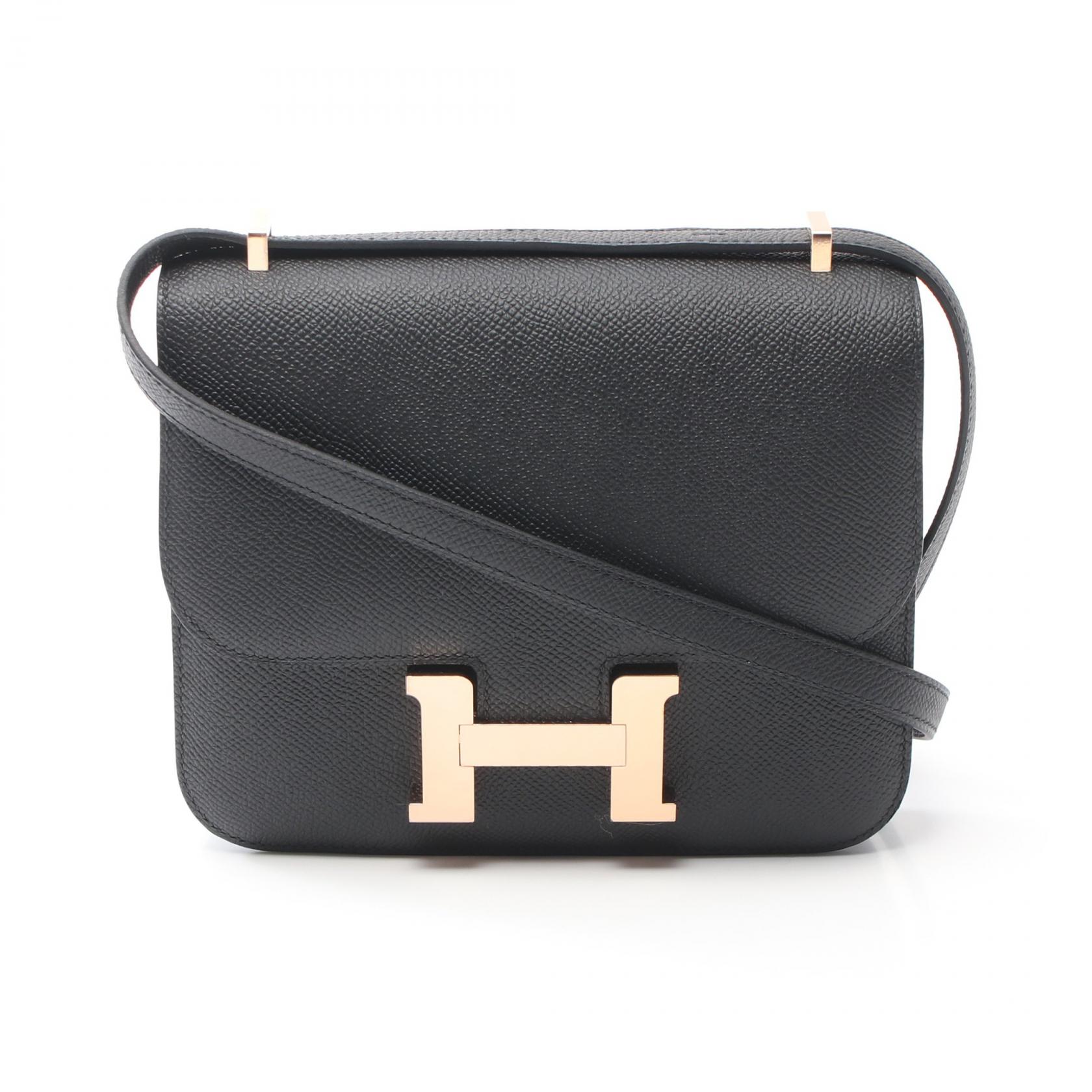 入手困難✨ エルメス HERMES コンスタンス レザー H金具 ブラック エルメス HERMES コンスタンスミニ K刻 ブラック ピンクゴールド