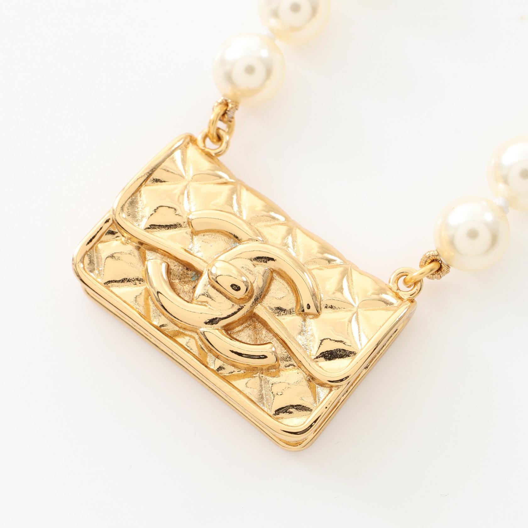 CHANEL シャネル　ネックレス GP フェイクパール ゴールド オフホワイト CHANEL シャネル ココマーク ブランドオフ GP（ゴールドメッキ