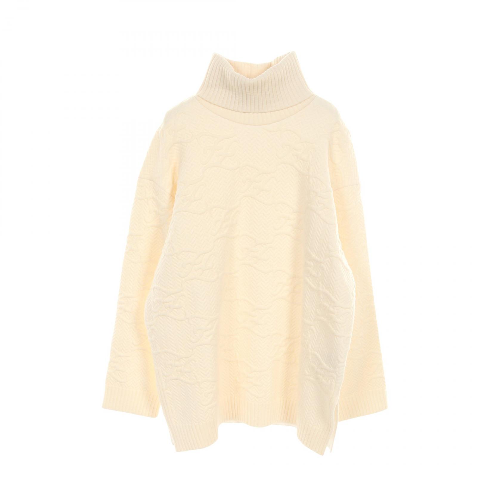 FENDI FFロゴニット レディース トップス セーター 半袖 FENDI】フェンディ『FFロゴ ズッカ柄 半袖ニット size38』FZY934