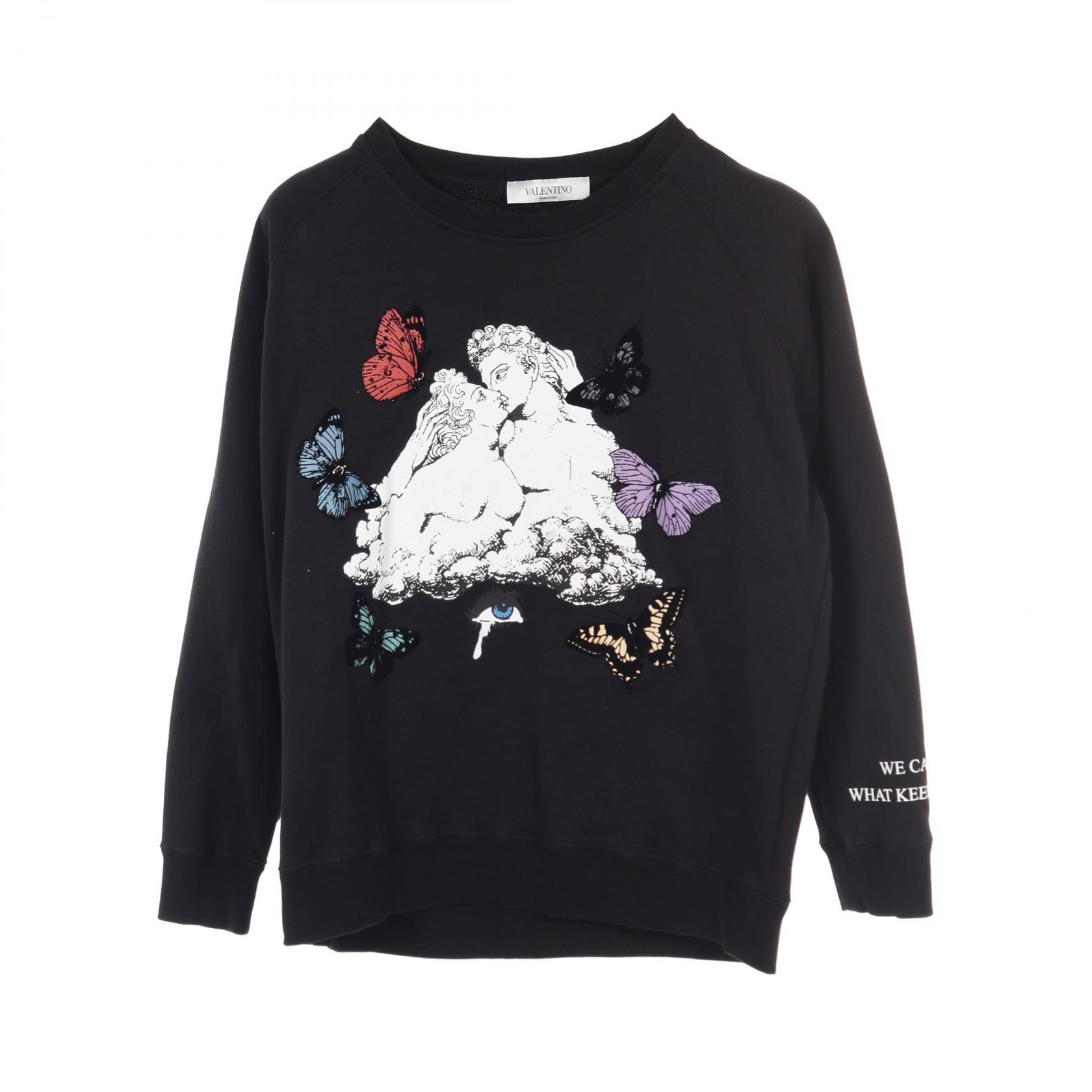 【美品】VALENTINO シースルーロゴ　パーカー 美品】VALENTINO シースルーロゴ パーカー トップス