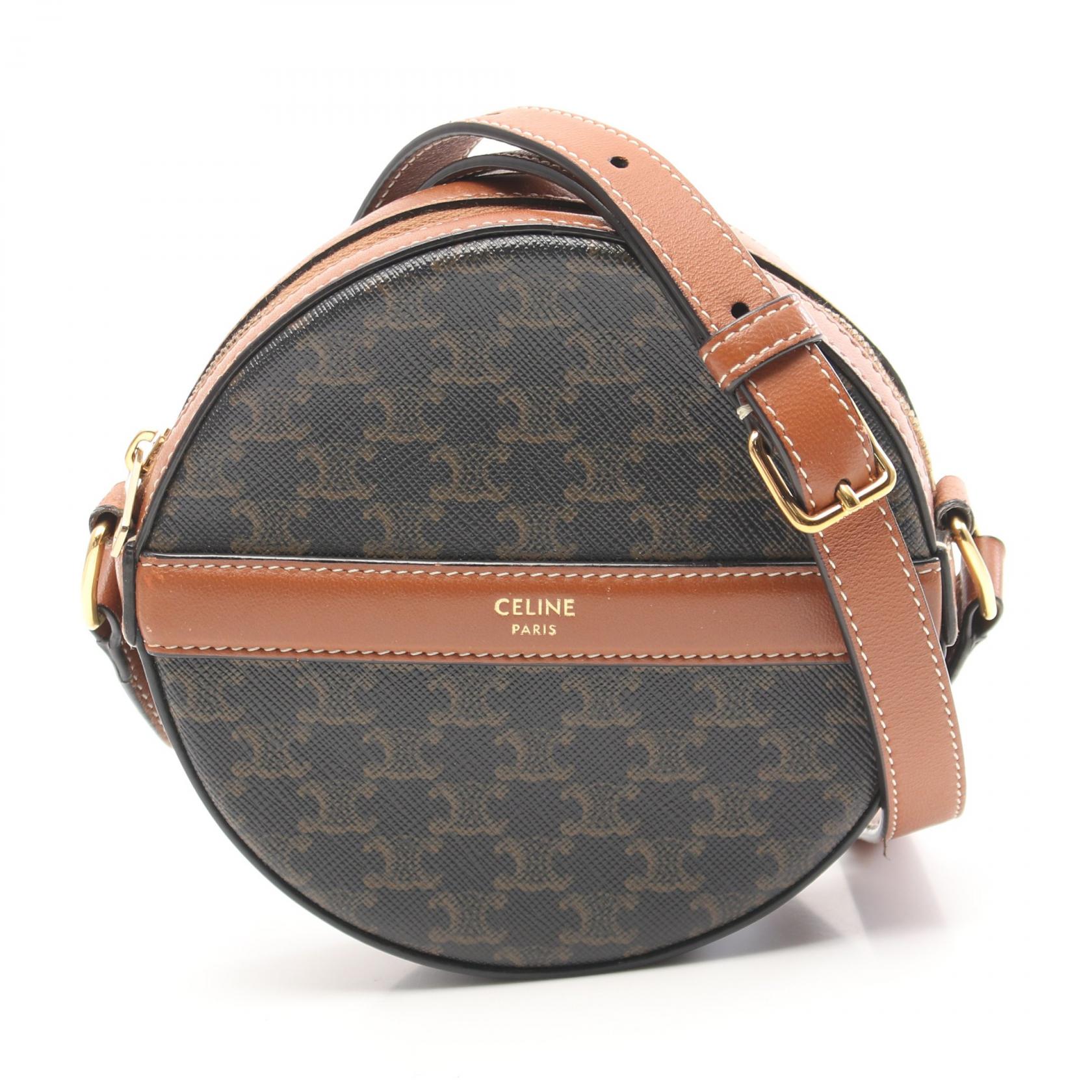 【CELINE】希少品！lady's オーバルパース キュイル トリオンフ f-03894_1.jpg