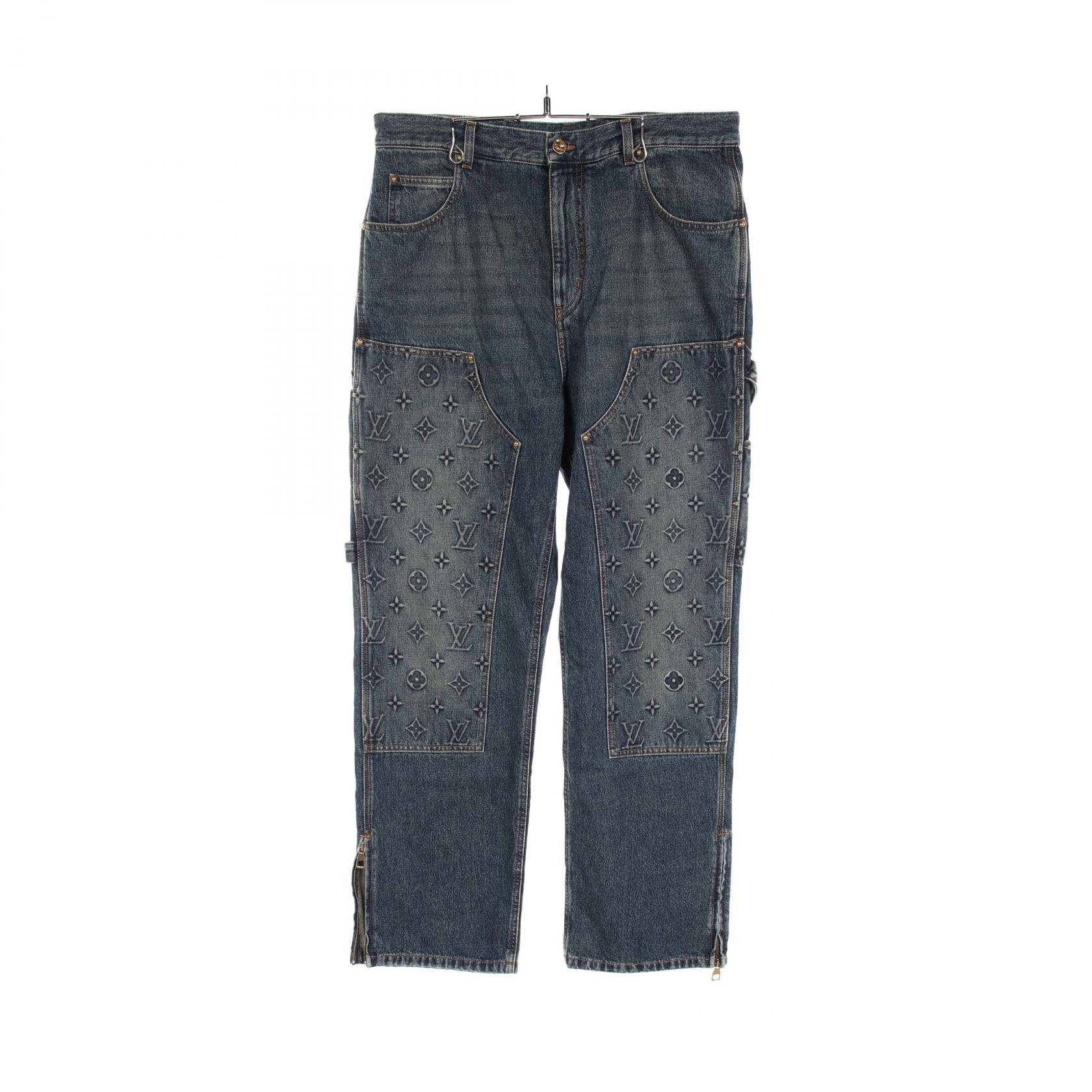 正規品　ルイヴィトン　23AW モノグラム　ワークウェア　デニムパンツ 2101218809817_1.jpg