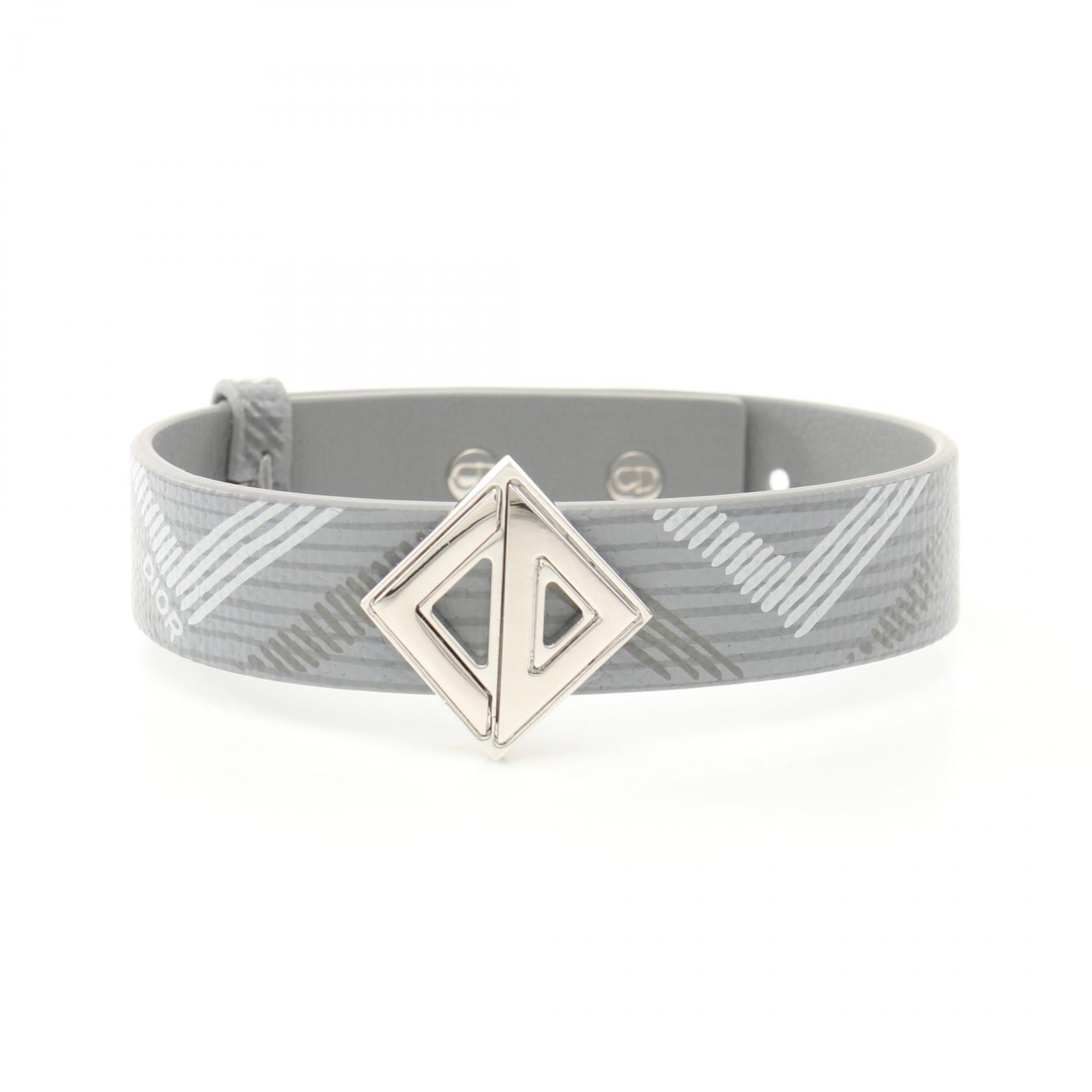 ディオール・オム DIOR HOMME CDダイヤモンド ブレスレット アクセサリー ステンレススチール PVC メンズ グレー系 / シルバー系 B1788HOMMT005 【新品】