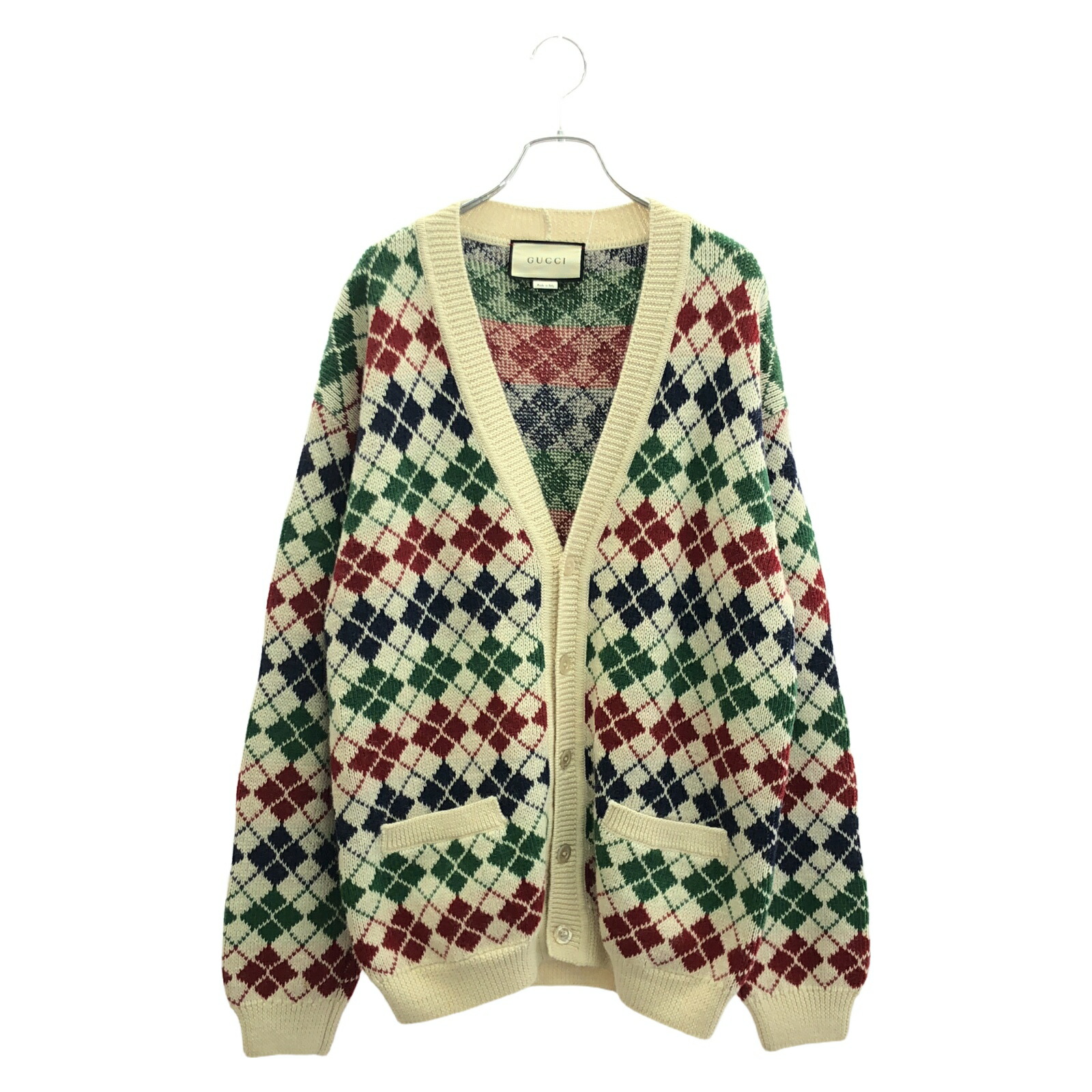 グッチ GUCCI カーディガン カーディガン 衣料品 トップス ウール アルパカ メンズ マルチカラー 【中古】 33,800円