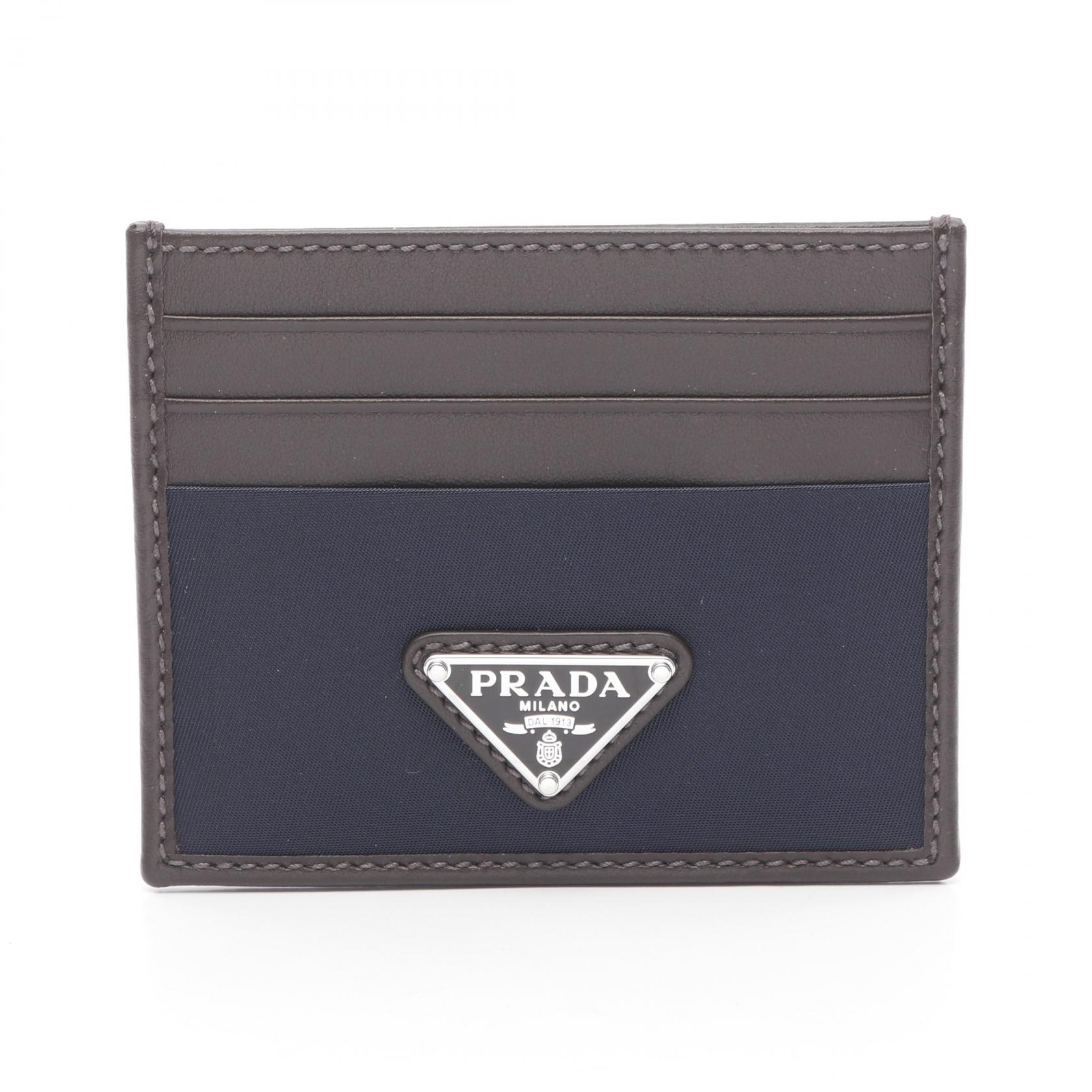 【✨希少✨】プラダ 三角ロゴ マネークリップ ブラック×グレー Prada Triangle Logo Black Saffiano Leather Card Holder