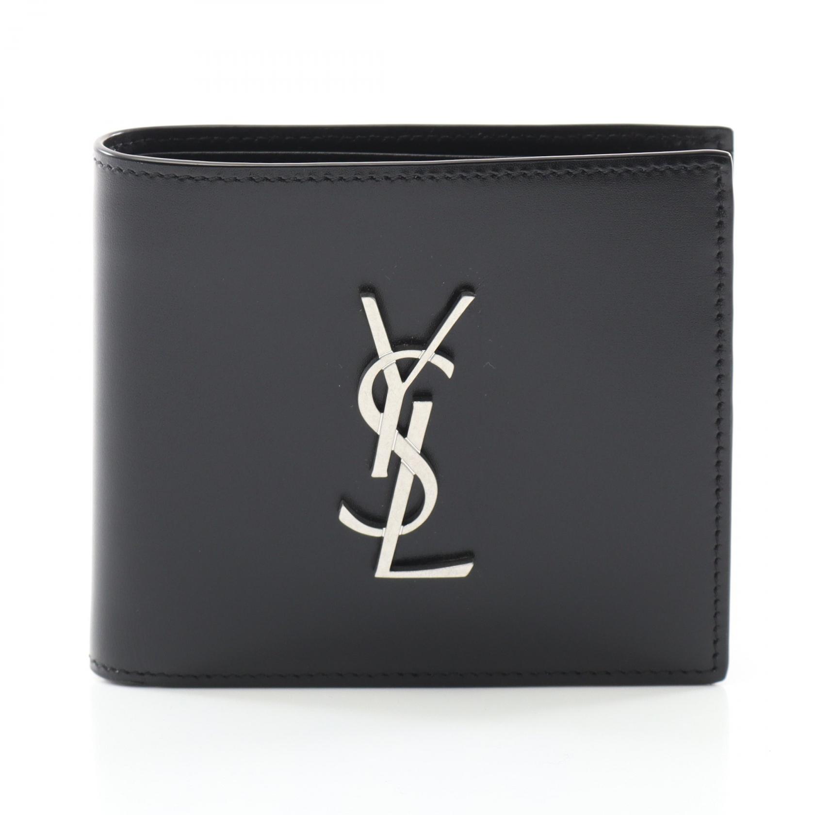 サンローラン イーストウエスト クロコ型押し ブラック 折り財布 クーポン】SAINT LAURENT サンローラン クロコ 型押し 三つ折り