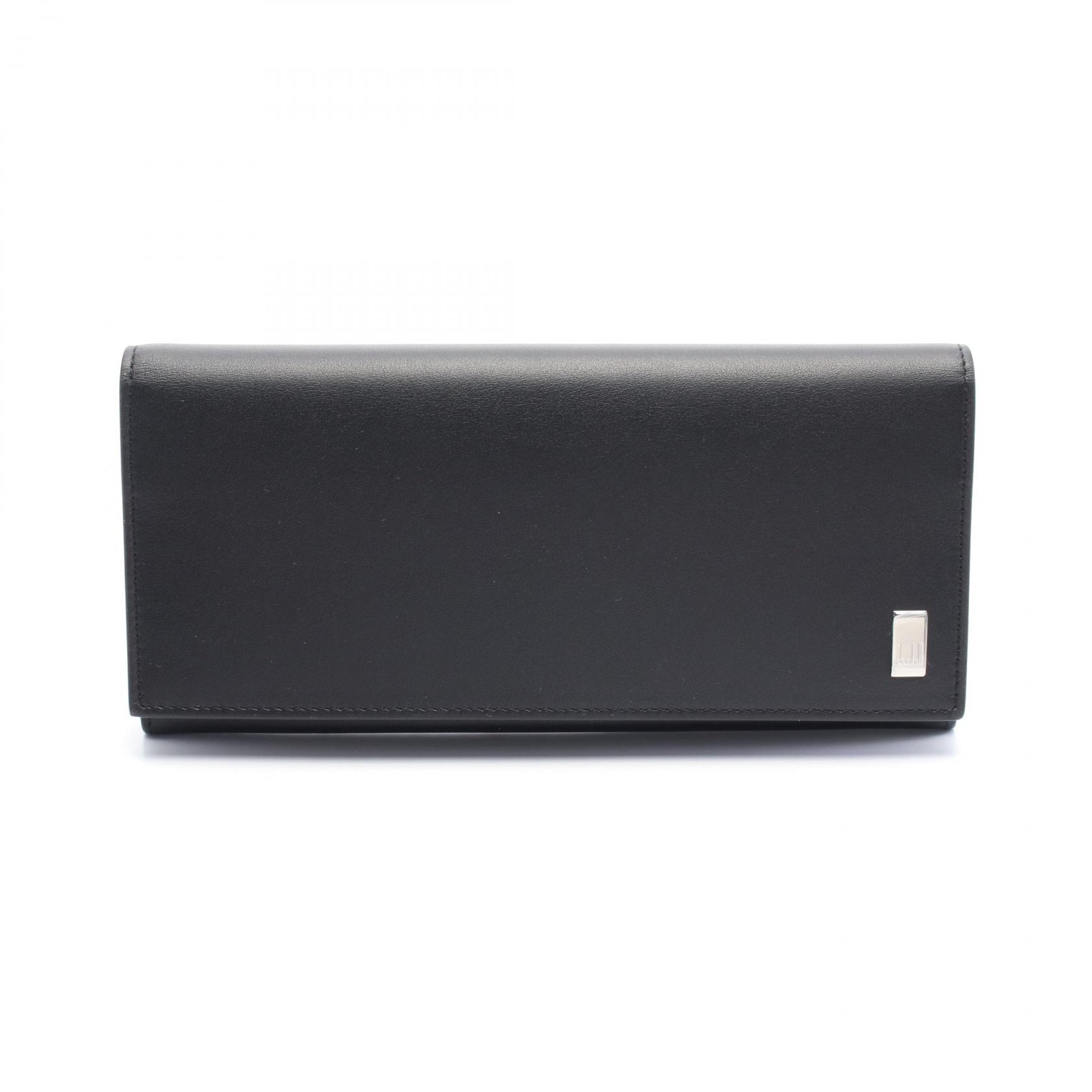 【ポイント5倍／～4/10(金)23:59】ダンヒル Dunhill 二つ折り長財布 財布 レザー メンズ ブラック系 19F2F10AT001R 【新品】