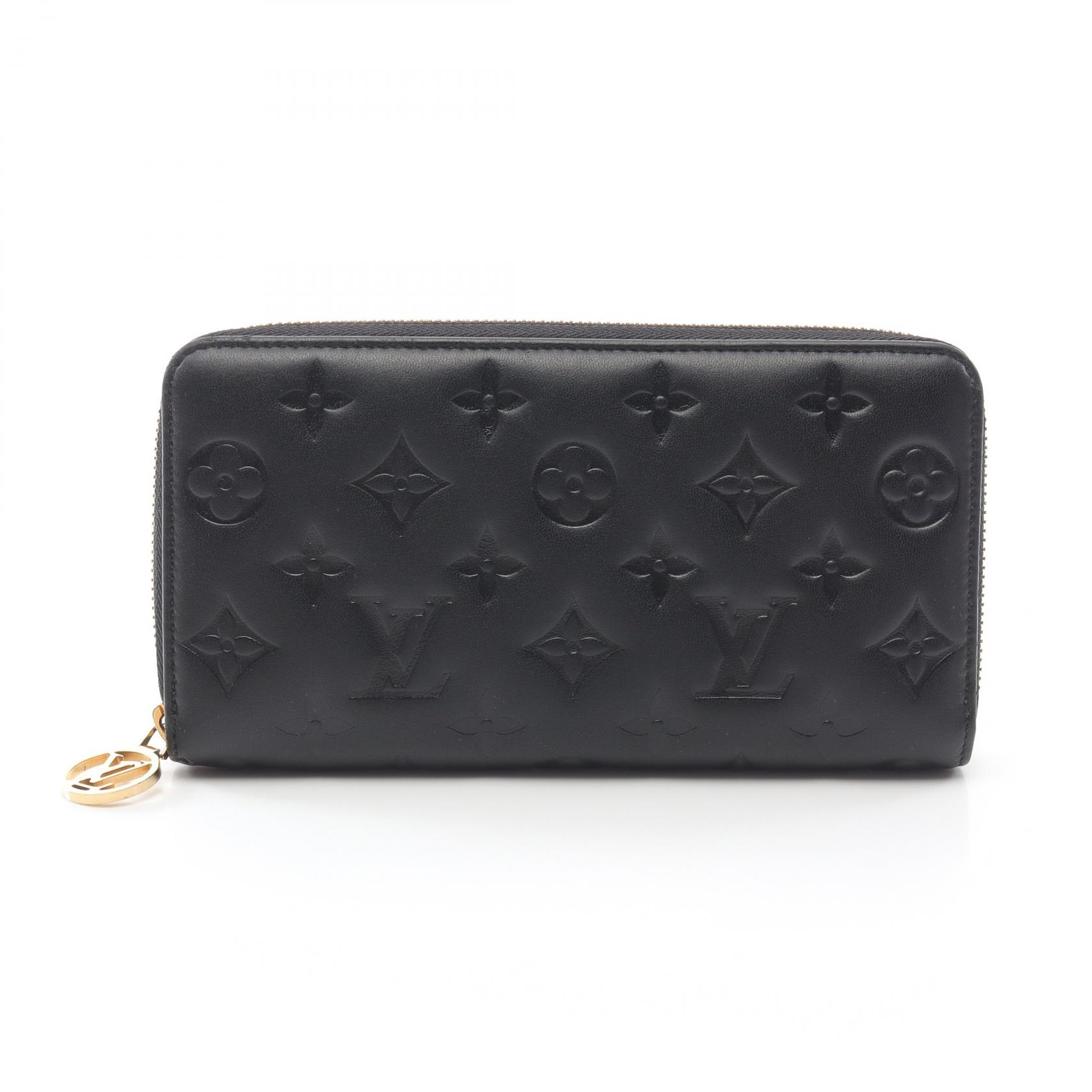 《全品5%クーポン×P5倍》ルイ・ヴィトン LOUIS VUITTON ジッピーウォレット クッサン モノグラム ラウンド長財布 財布 レザー モノグラム レディース ブラック系 M81510 【中古】