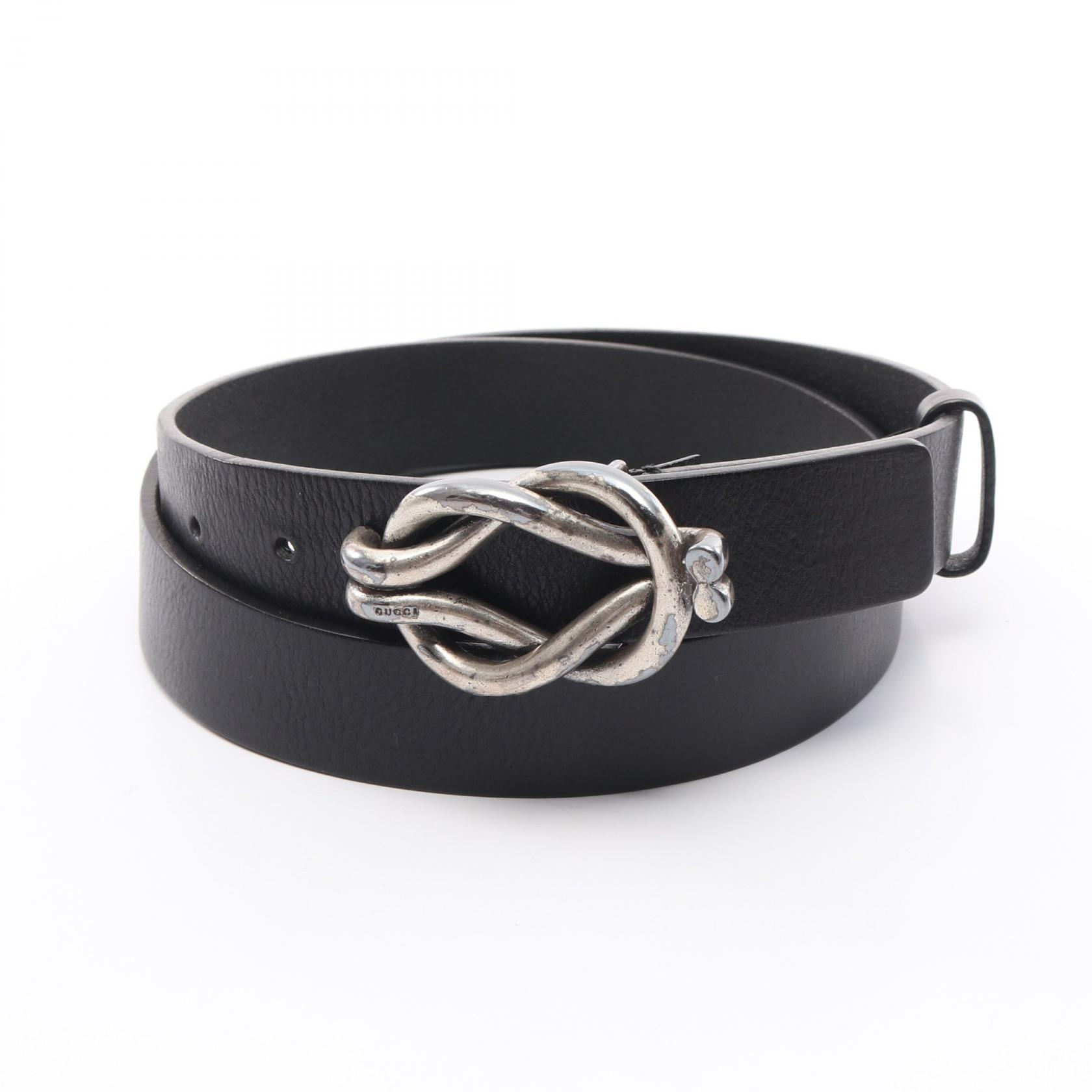 GUCCI ブラック GGロゴ ベルト GUCCI ブラックレザーベルト GGロゴ