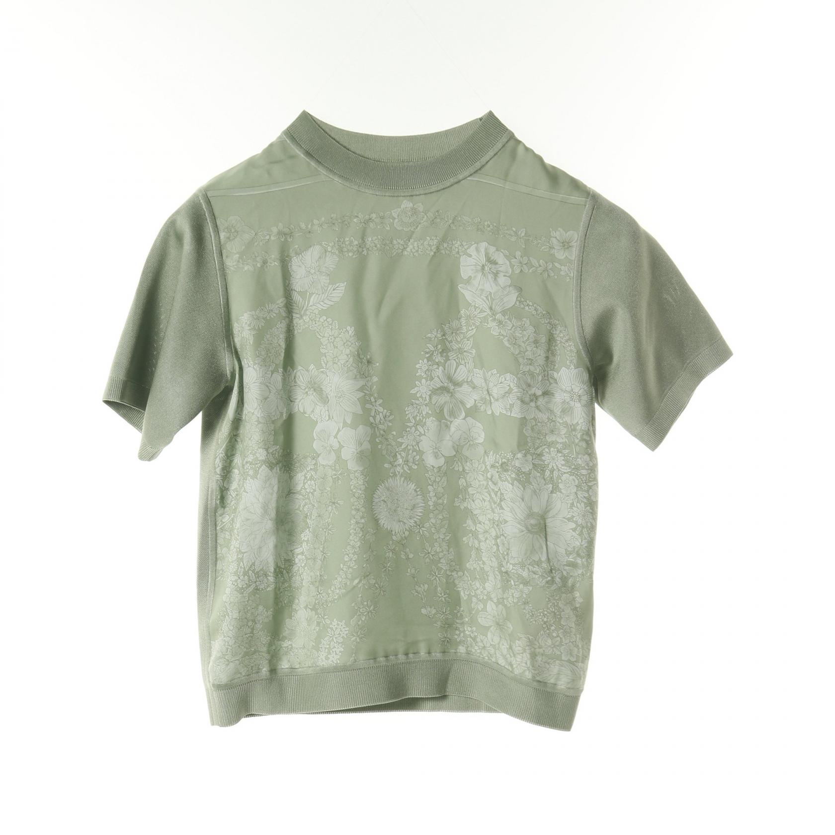 【20%OFFクーポン対象】エルメス HERMES BRIDES de GALA en fleurs ニット 衣料品 トップス シルク シルク レディース グリーン系 【中古】