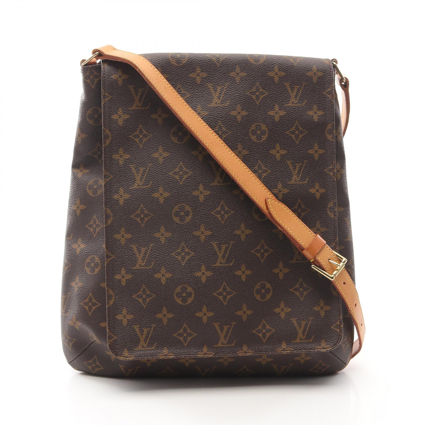 【SALE／1万円OFFクーポン】ルイ・ヴィトン LOUIS VUITTON ミュゼット ショルダーバッグ バッグ PVCコーティングキャンバス レザー モノグラム レディース ブラウン系 M51256 【中古】