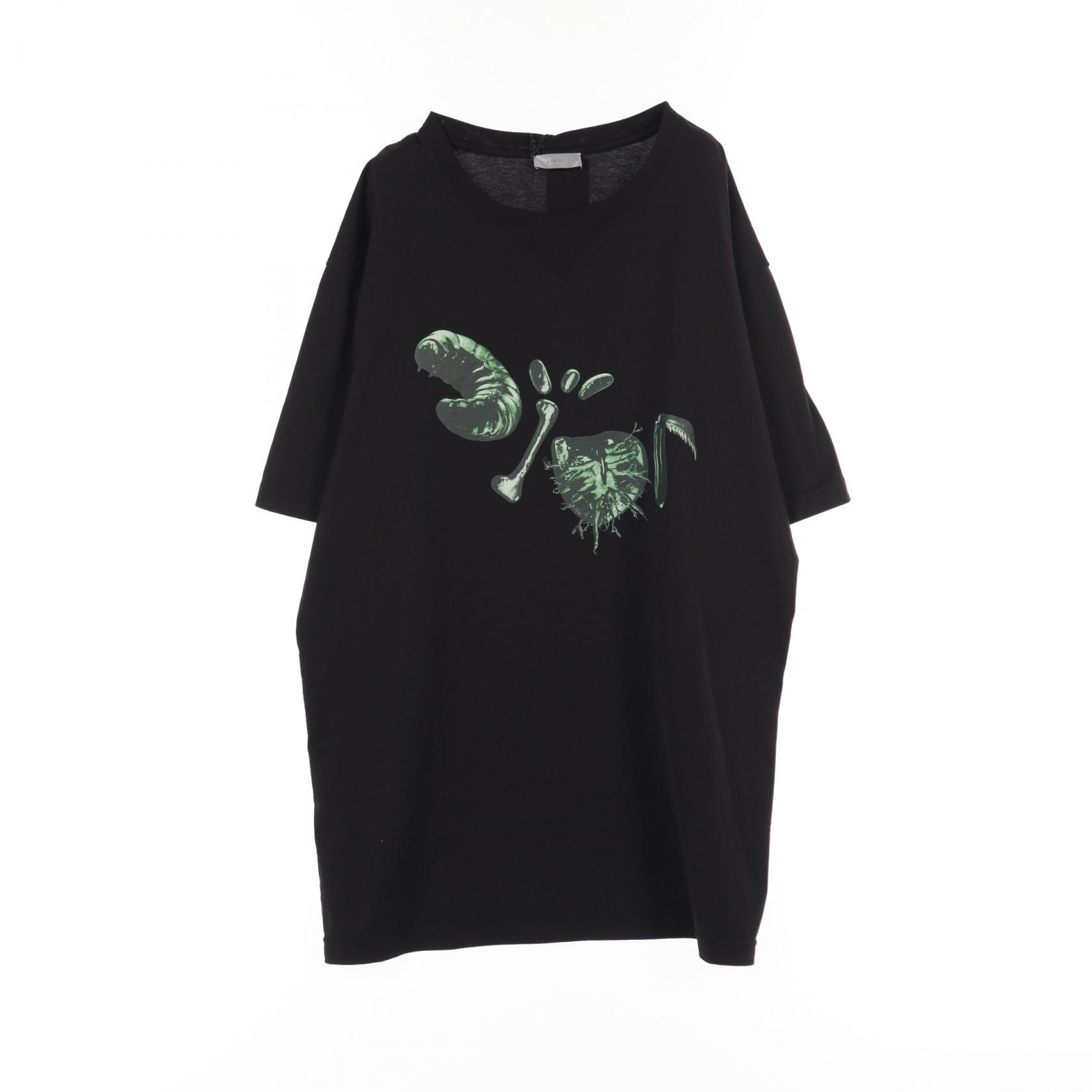 ディオール Dior DIOR × Travis Scott カクタスジャックロゴ カットソー 衣料品 トップス コットン メンズ ブラック系 【中古】