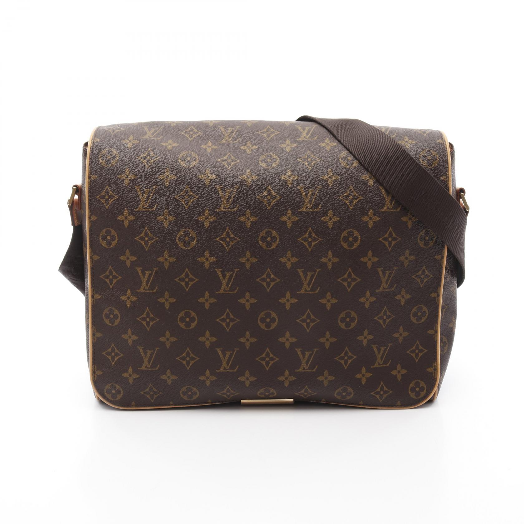【SALE／1万円OFFクーポン】ルイ・ヴィトン LOUIS VUITTON アベス ショルダーバッグ バッグ PVCコーティングキャンバス レザー モノグラム メンズ レディース ブラウン系 M45257 【中古】