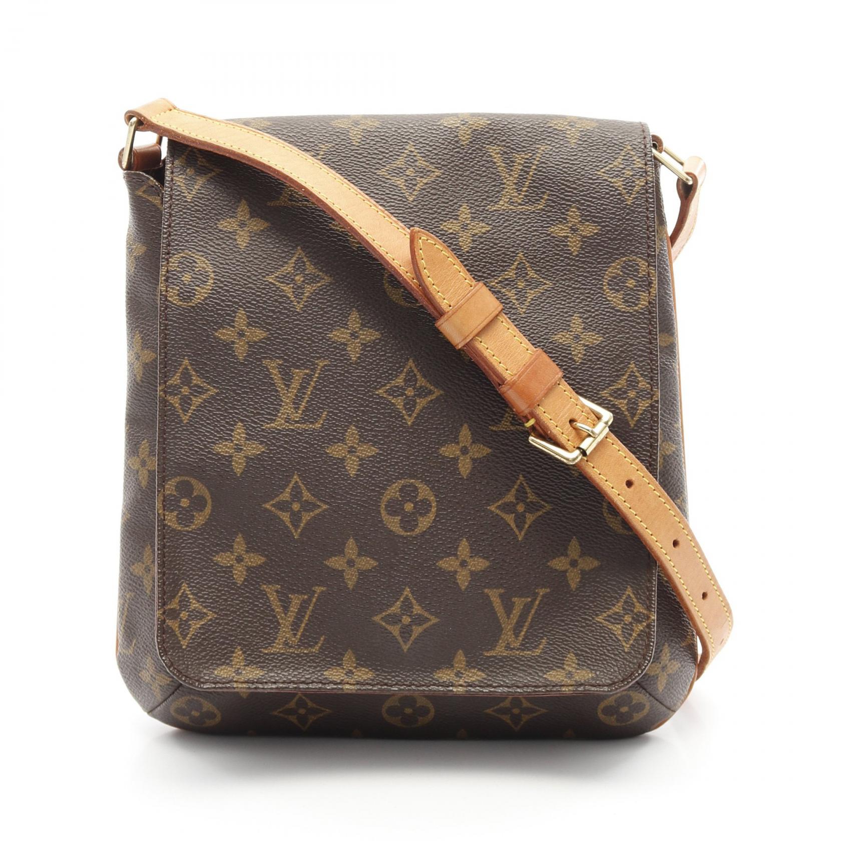 【ポイント5倍／～4/10(金)23:59】ルイ・ヴィトン LOUIS VUITTON ミュゼットサルサ ショートストラップ ショルダーバッグ バッグ PVCコーティングキャンバス レザー モノグラム レディース ブラウン系 M51258 【中古】