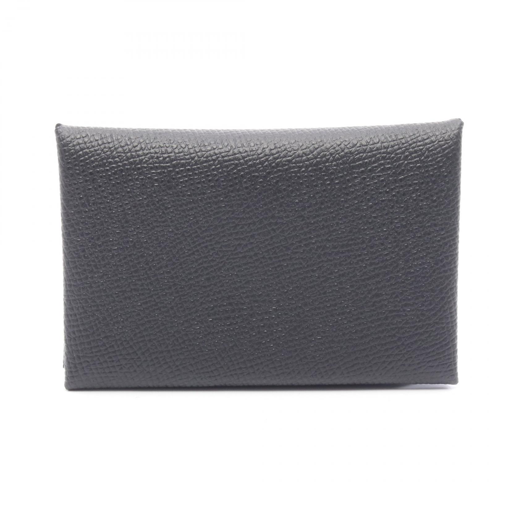 《全品5%クーポン×P5倍》エルメス HERMES カルヴィ コインケース 財布 カーフ（牛革） ヴォーエプソン ヴォーエプソン レディース ブラック系 【中古】