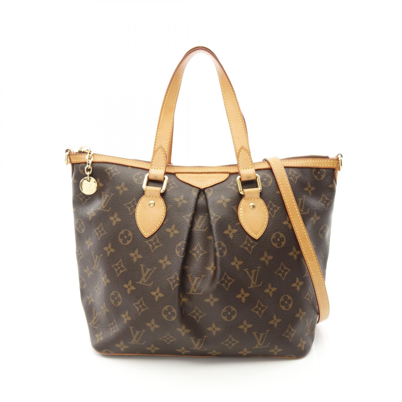 【SALE／1万円OFFクーポン】ルイ・ヴィトン LOUIS VUITTON パレルモPM ハンドバッグ バッグ PVCコーティングキャンバス レザー モノグラム レディース ブラウン系 M40145 【中古】