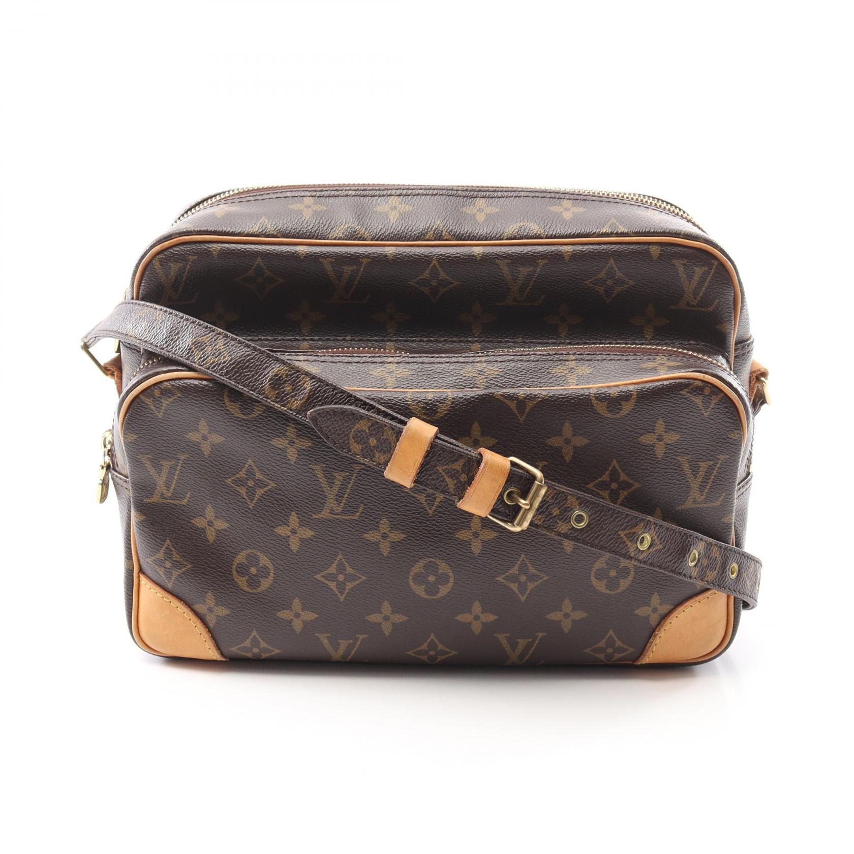 【ポイント5倍／～4/10(金)23:59】ルイ・ヴィトン LOUIS VUITTON ナイル ショルダーバッグ バッグ PVCコーティングキャンバス レザー モノグラム レディース ブラウン系 M45244 【中古】