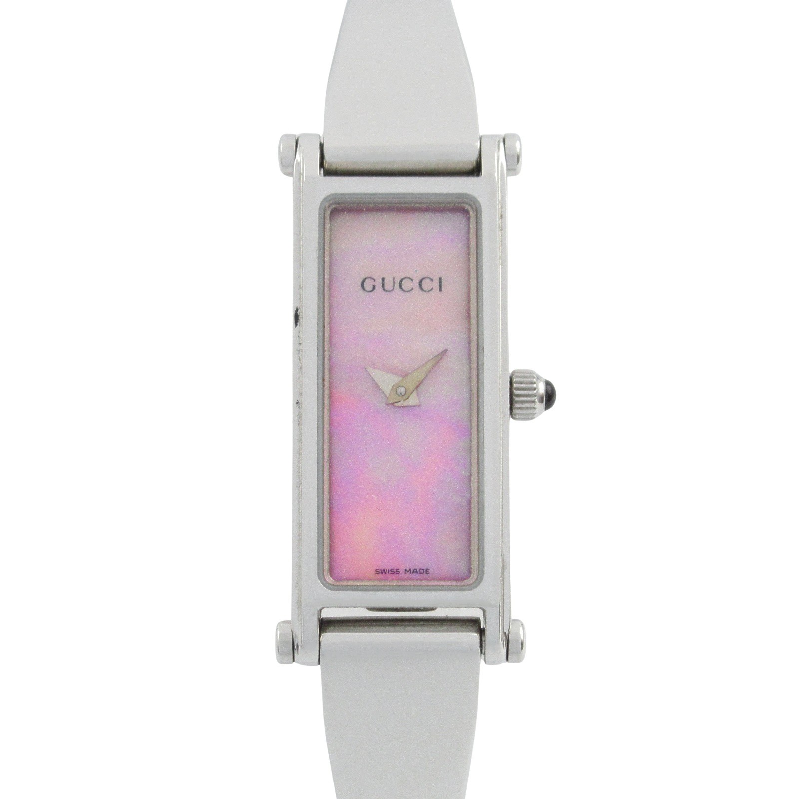 GUCCI グッチ1500L ピンクシェル文字盤バングルウォッチ スクエア 楽天市場】GUCCI グッチ 1500L バングルウォッチ ピンクシェル