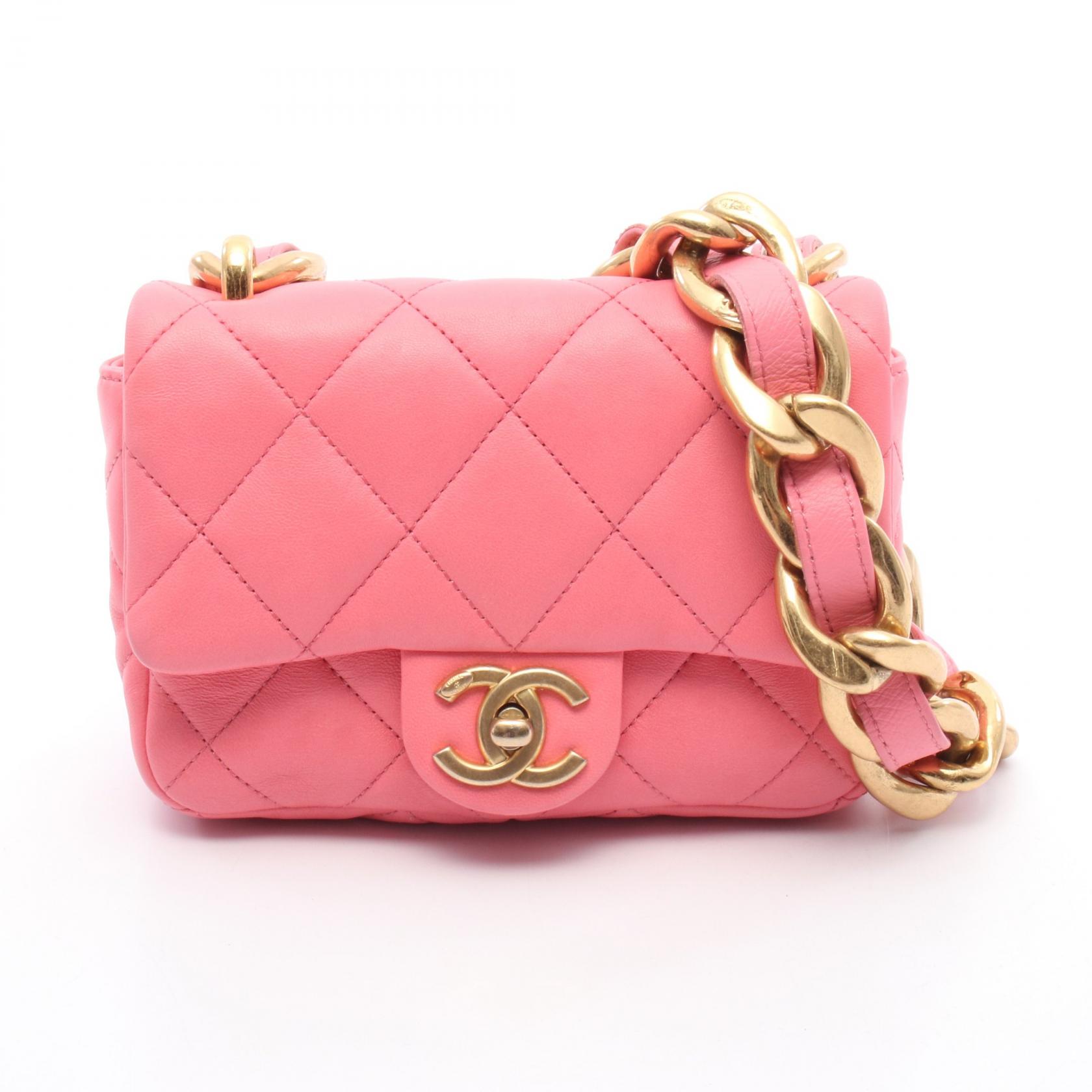 《全品5%クーポン×P5倍》シャネル CHANEL マトラッセ ショルダーバッグ バッグ レザー レディース ピンク系 AS3213 【中古】