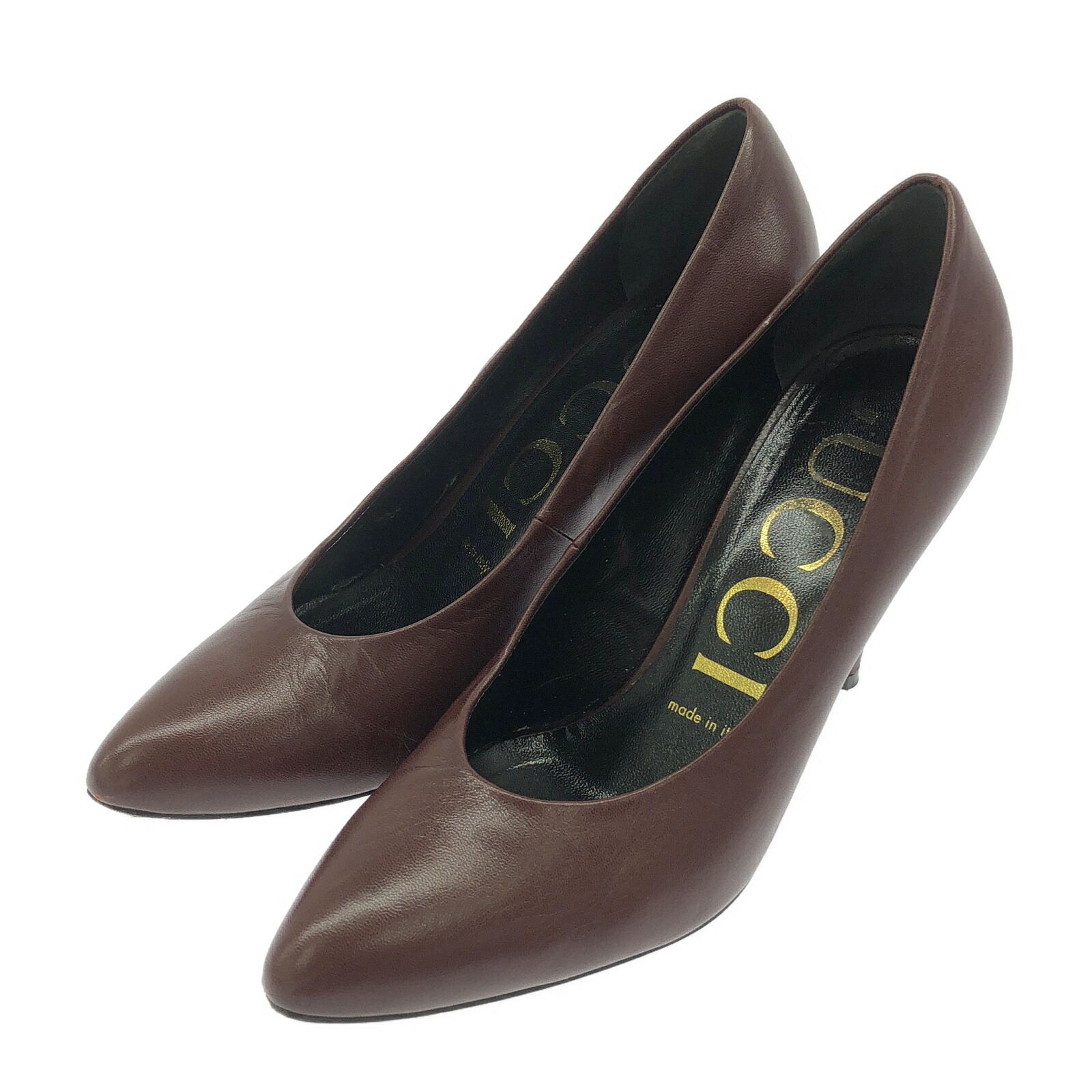グッチ GUCCI パンプス パンプス 靴 レザー レディース レッド系 【中古】