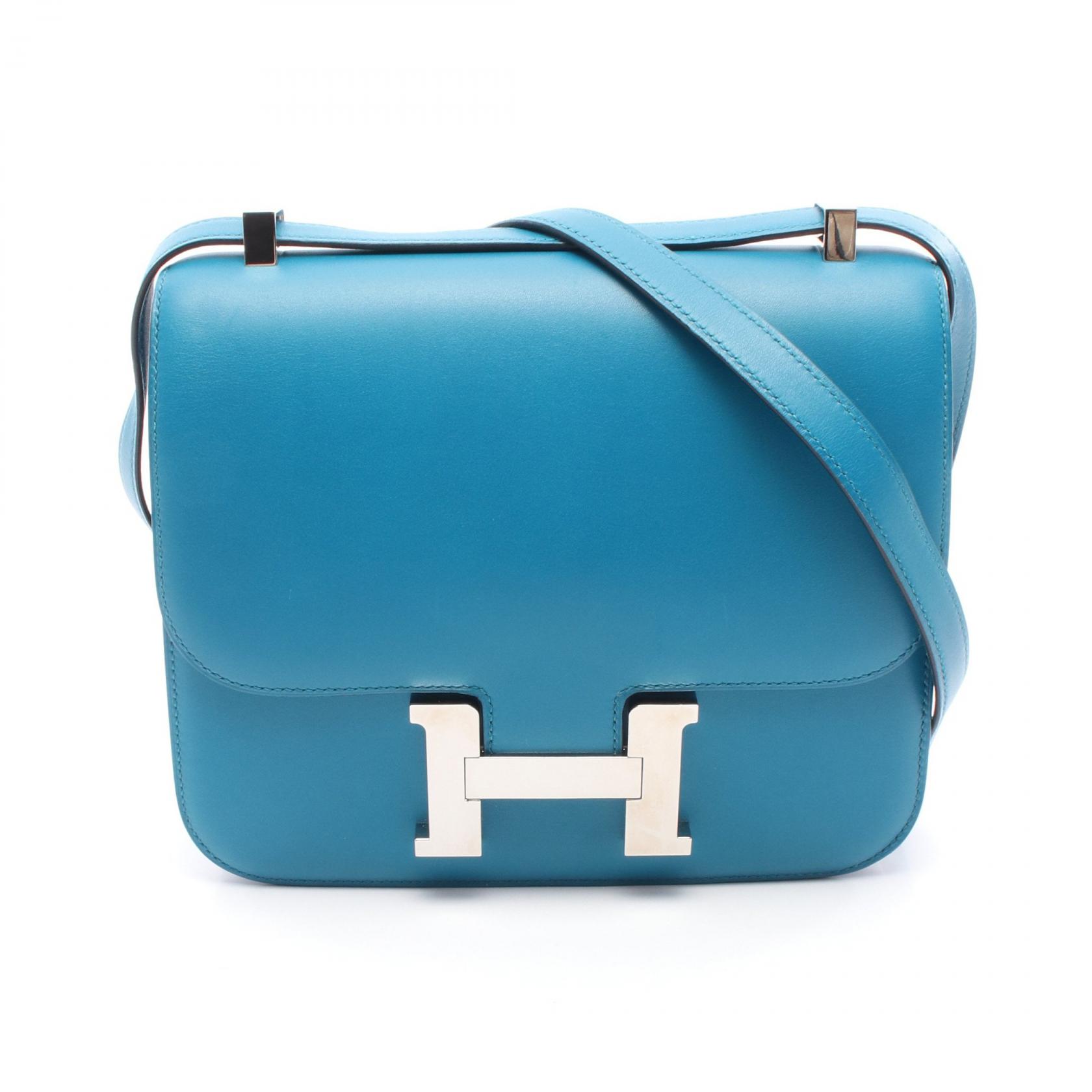 エルメス HERMES コンスタンス3 24 ショルダーバッグ バッグ カーフ（牛革） ボックスカーフ レディース グリーン系 【中古】