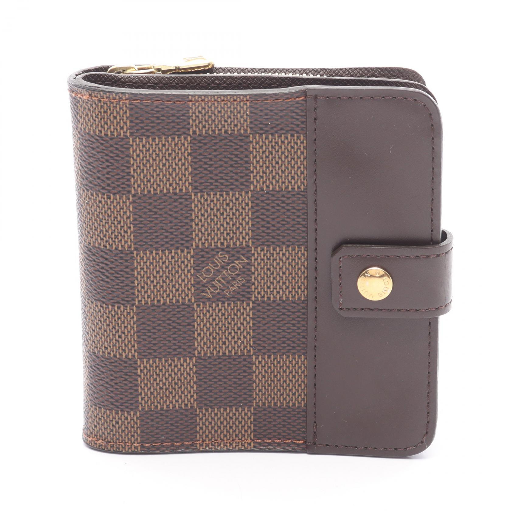 LOUIS VUITTON ダミエ 財布 コンパクト LOUIS VUITTON】ルイ・ヴィトン コンパクト ジップ N61668 二