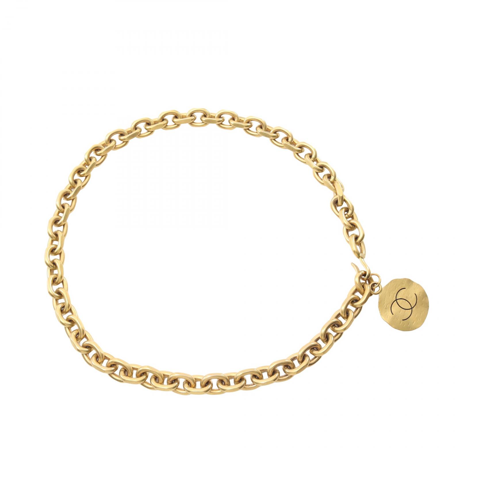【美品】CHANEL シャネルCCロゴ レザー ベルト　パール　チェーン CHANEL シャネル チェーンベルト ココマーク メタル レザー