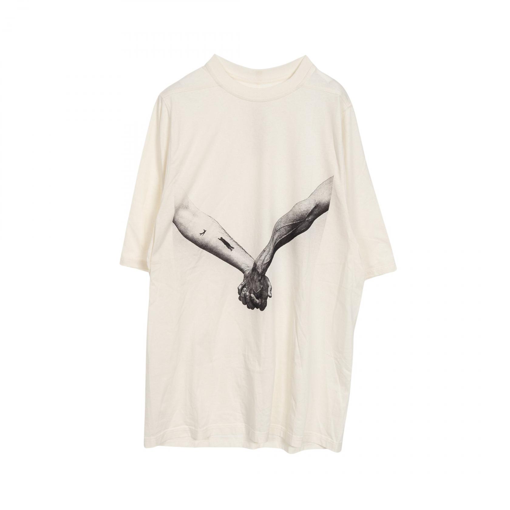 リックオウエンス Rick Owens ジャンボ プリント カットソー 衣料品 トップス コットン メンズ アイボリー系 【中古】|Mike Museum