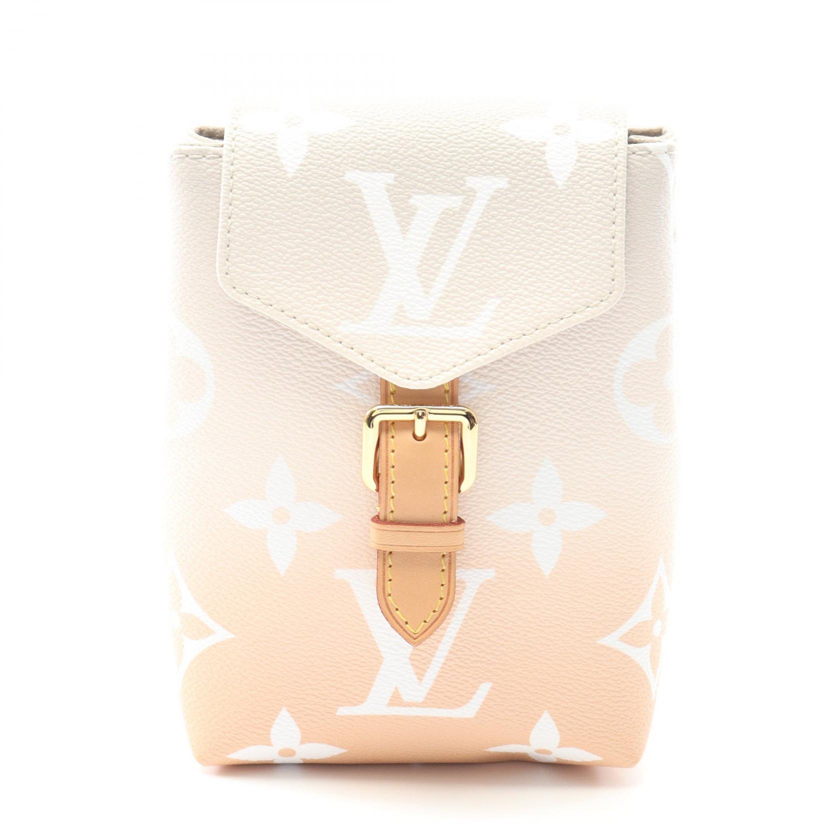 【SALE/2万円OFFクーポン】ルイ・ヴィトン LOUIS VUITTON タイニーバックパック バイ ザ プール リュックサック バックパック バッグ PVCコーティングキャンバス レザー モノグラム・ジャイアント レディース グレー系 / ブラウン系 M45764 【中古】