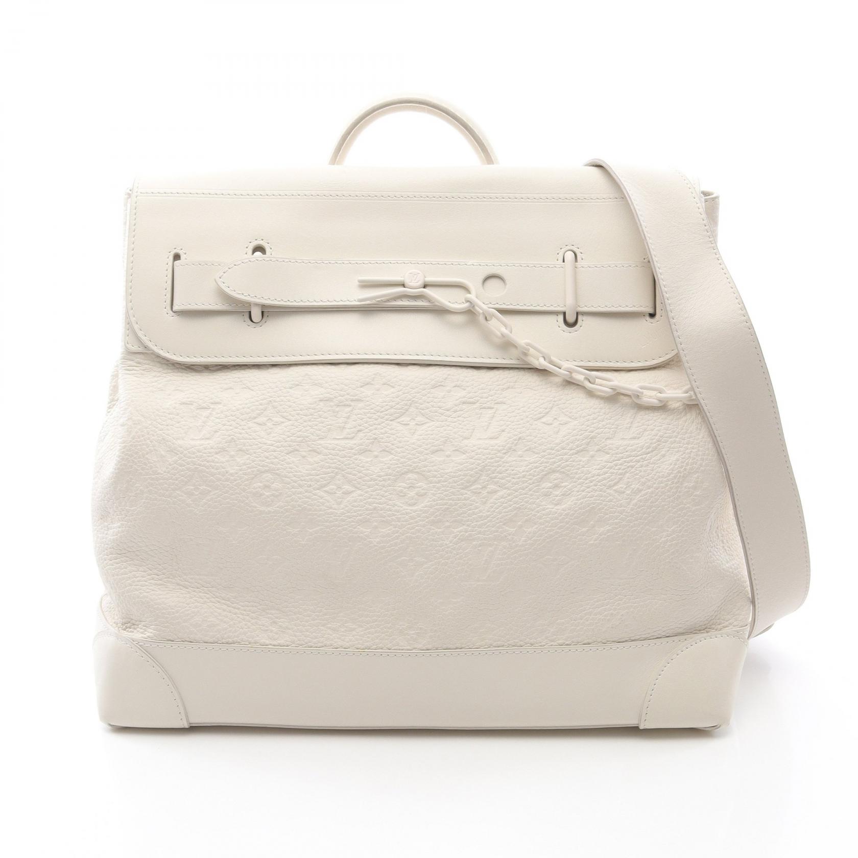 ルイ・ヴィトン LOUIS VUITTON スティーマーPM モノグラムアンプラント ブロン ハンドバッグ バッグ レザー レディース ホワイト系 M53279 【中古】