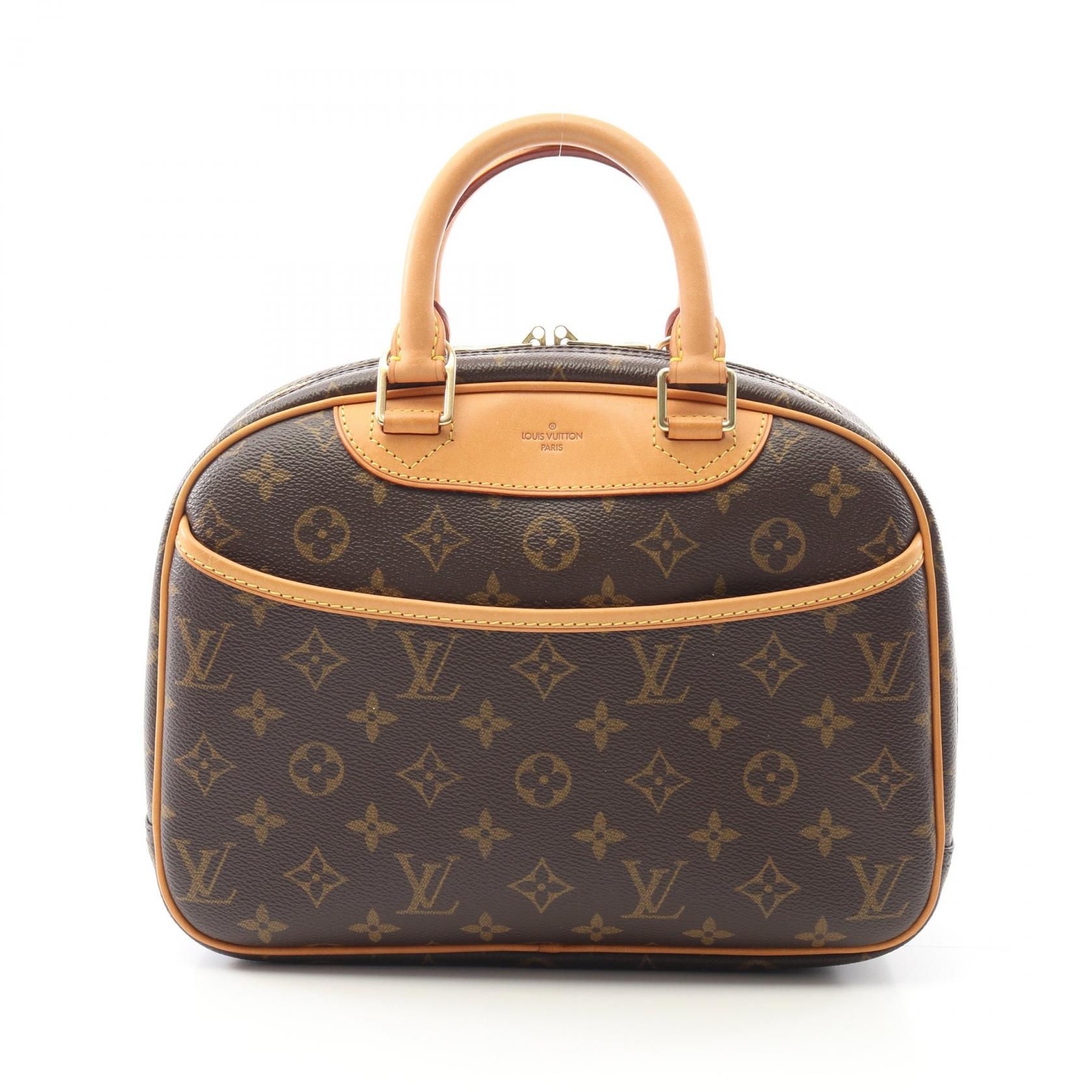 【10％OFFクーポン対象】ルイ・ヴィトン LOUIS VUITTON トゥルーヴィル ハンドバッグ バッグ PVCコーティングキャンバス レザー モノグラム レディース ブラウン系 M42228 【中古】