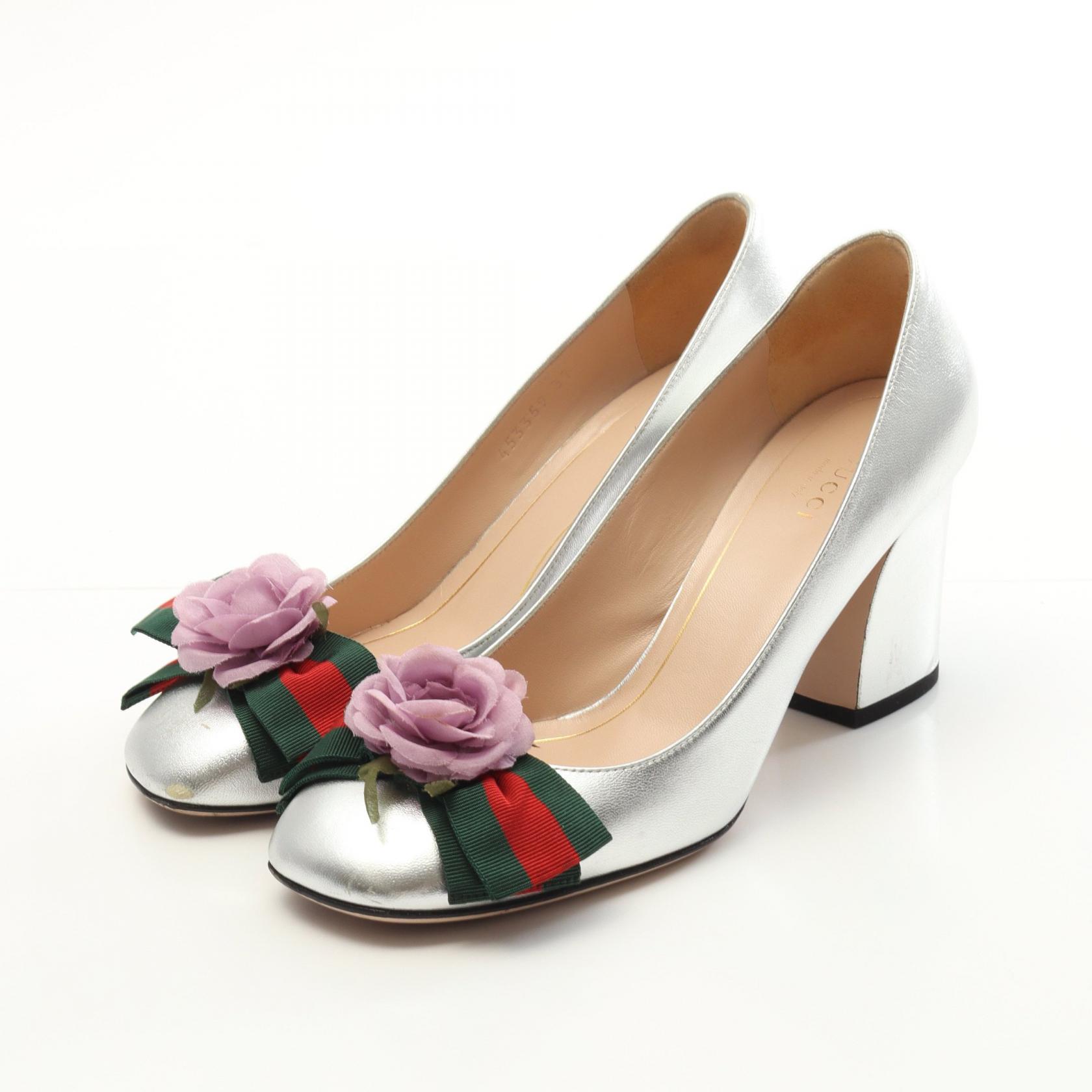 楽天市場】グッチ GUCCI GGマーモントチェンキヒール パンプス