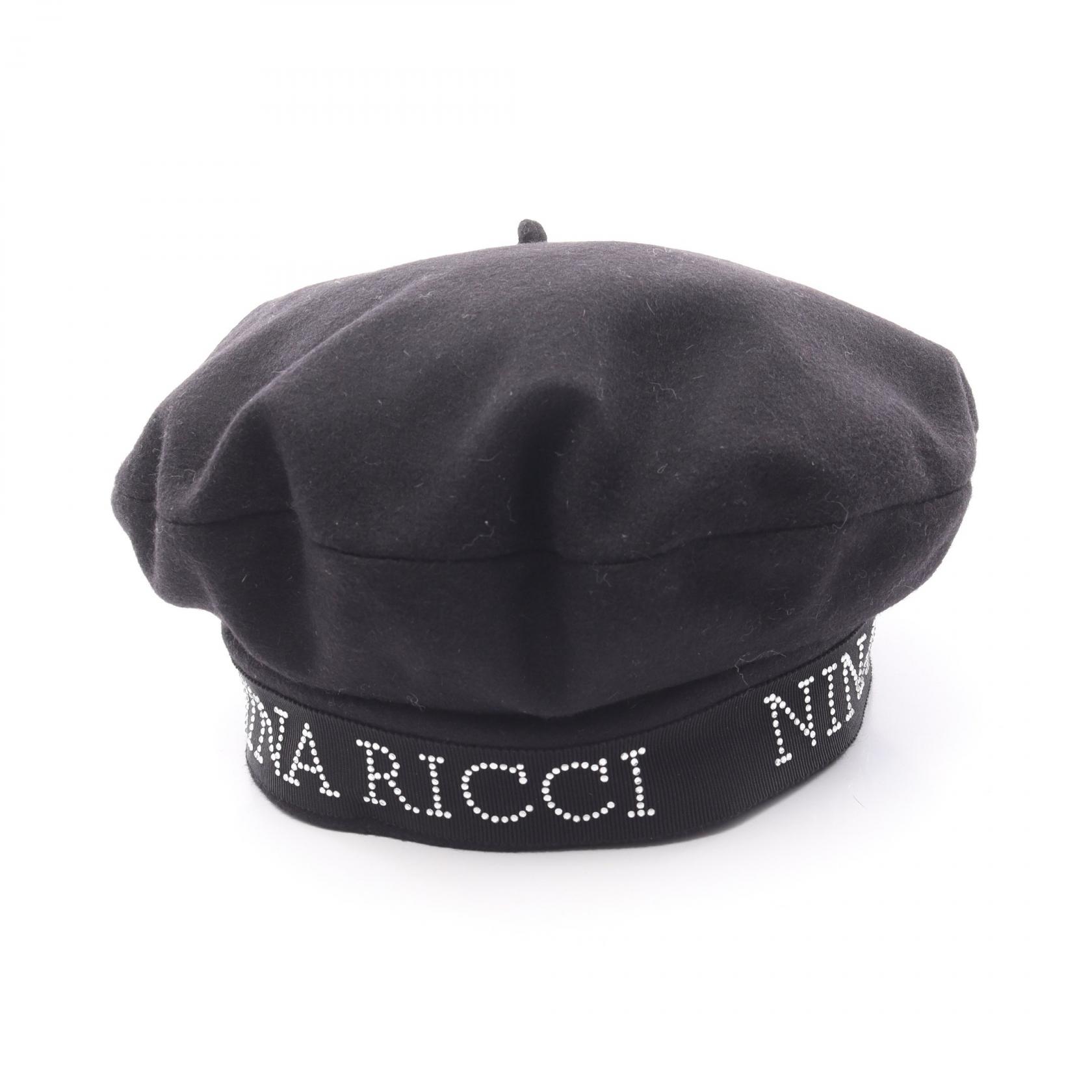 【50%OFFクーポン対象】ニナリッチ NINA RICCI 帽子 ウール ナイロン レディース ブラック系 【中古】