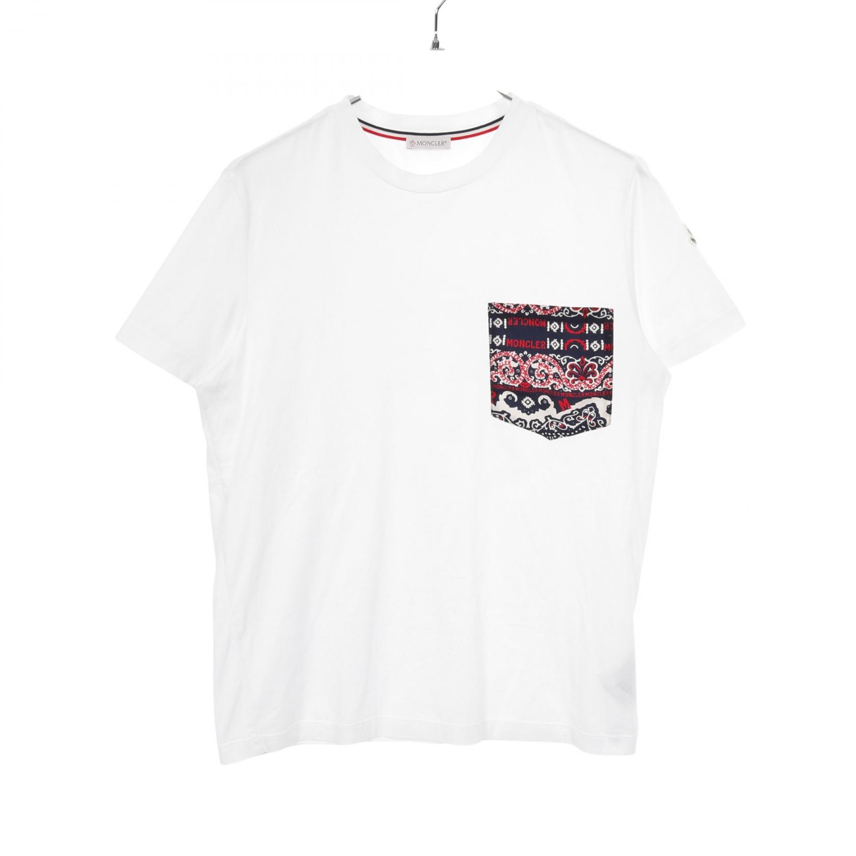 モンクレール MONCLER カットソー 衣料品 トップス コットン メンズ ホワイト系 / ネイビー系 / レッド系 【中古】