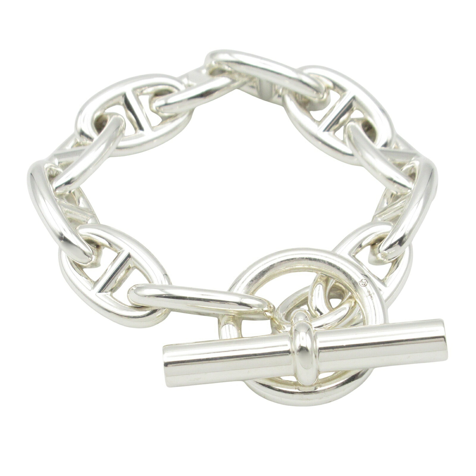 【SALE／10%OFFクーポン】エルメス HERMES シェーヌダンクルGM ブレスレット 11コマ ブレスレット アクセサリー シルバー925 メンズ レディース シルバー系 【中古】