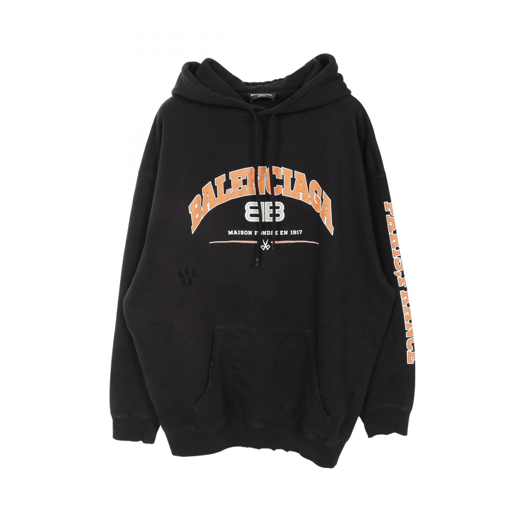 【BALENCIAGA】デストロイド ロゴ コットン ジャージー パーカー 楽天市場】BALENCIAGA バレンシアガ デストロイ ダメージロゴ