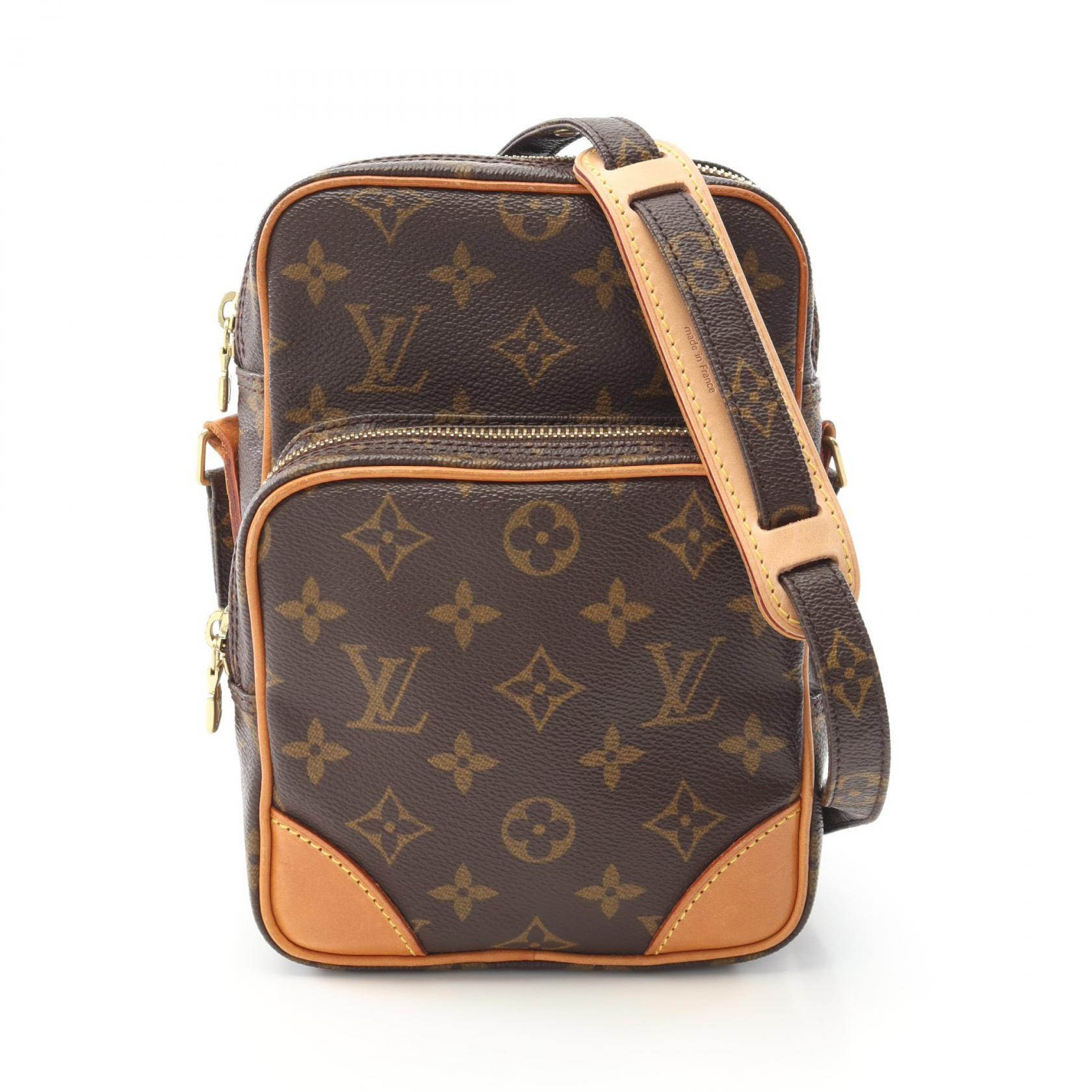 【15%OFFクーポン対象】ルイ・ヴィトン LOUIS VUITTON アマゾン ショルダーバッグ バッグ PVCコーティングキャンバス レザー モノグラム レディース ブラウン系 M45236 【中古】