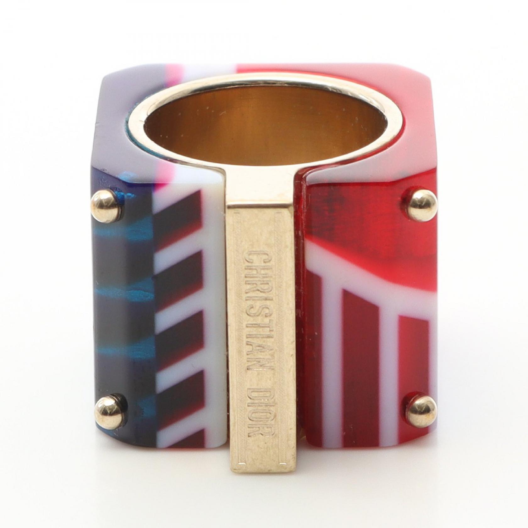 ディオール Dior ソルベ ワイド リング・指輪 ジュエリー GP（ゴールドメッキ） レディース ゴールド系 / マルチカラー 【中古】 24,090円