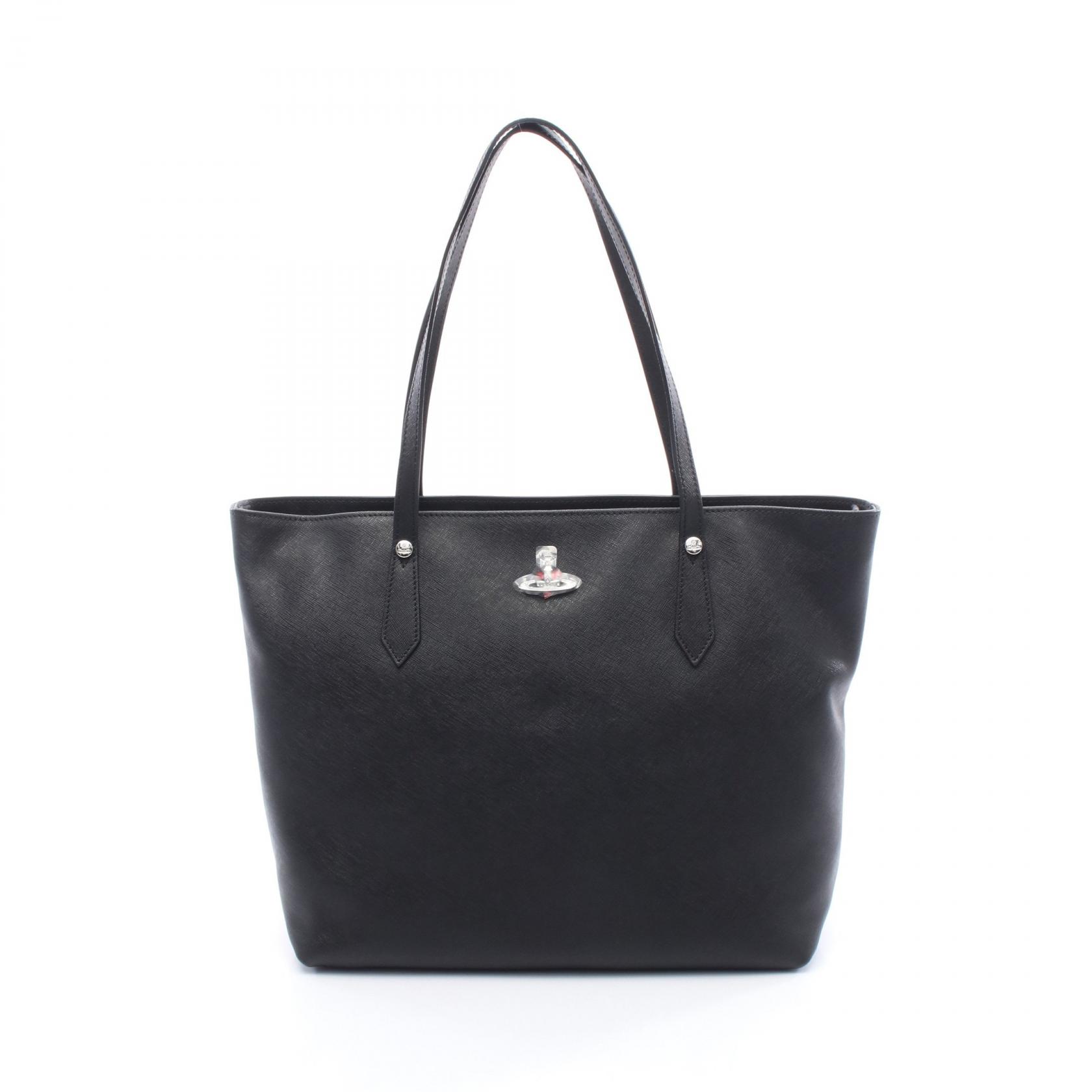 【15%OFFクーポン対象】ヴィヴィアンウエストウッド Vivienne Westwood SHOPPER オーブ トートバッグ バッグ レザー レディース ブラック系 4205007DL0040N402 【新品】