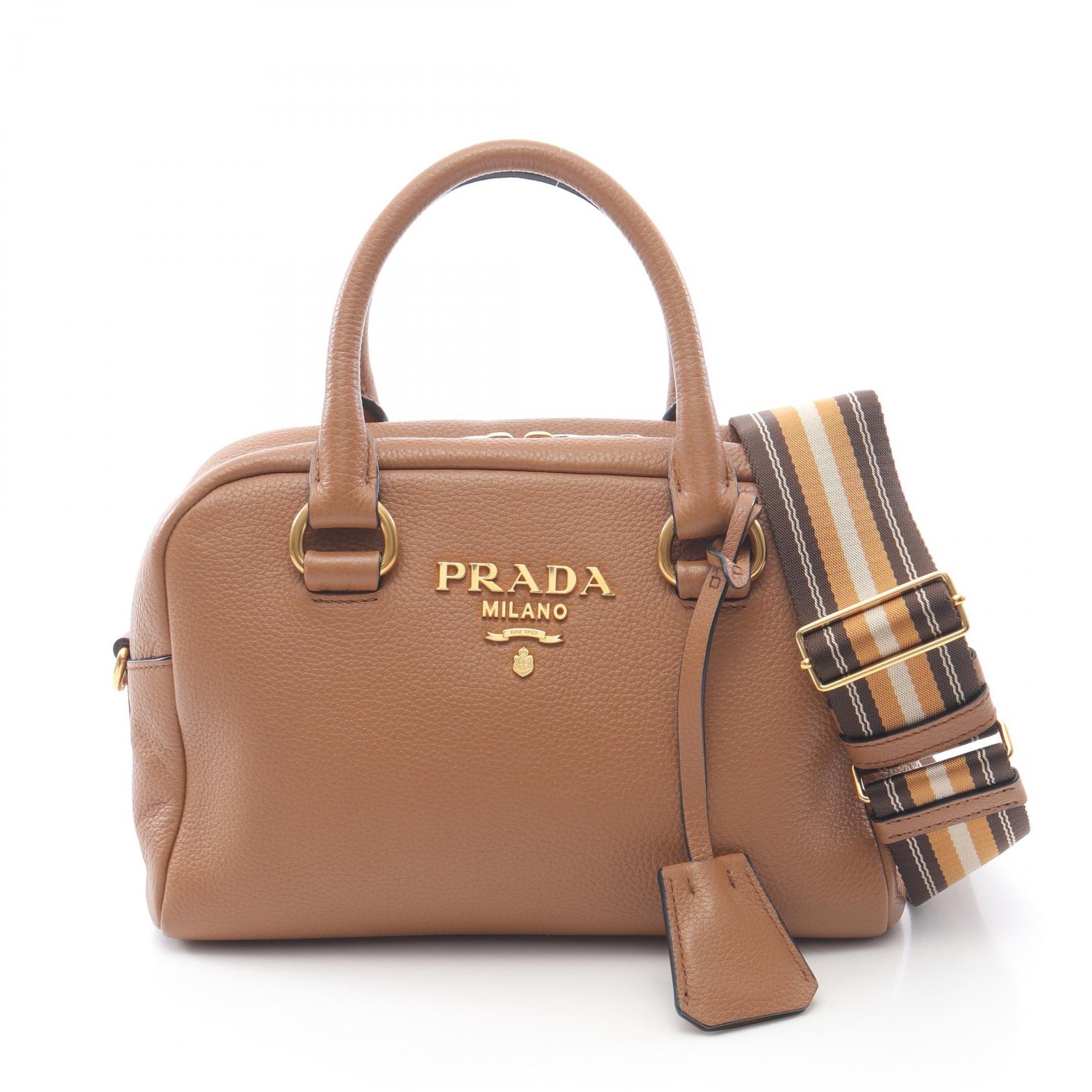 【X'masセール★30%OFF】プラダ PRADA ショルダーバッグロゴ ZIPポケット ブラウン レディース 中古 楽天市場】PRADA プラダ ブラウン グラデーション ゴールド金具