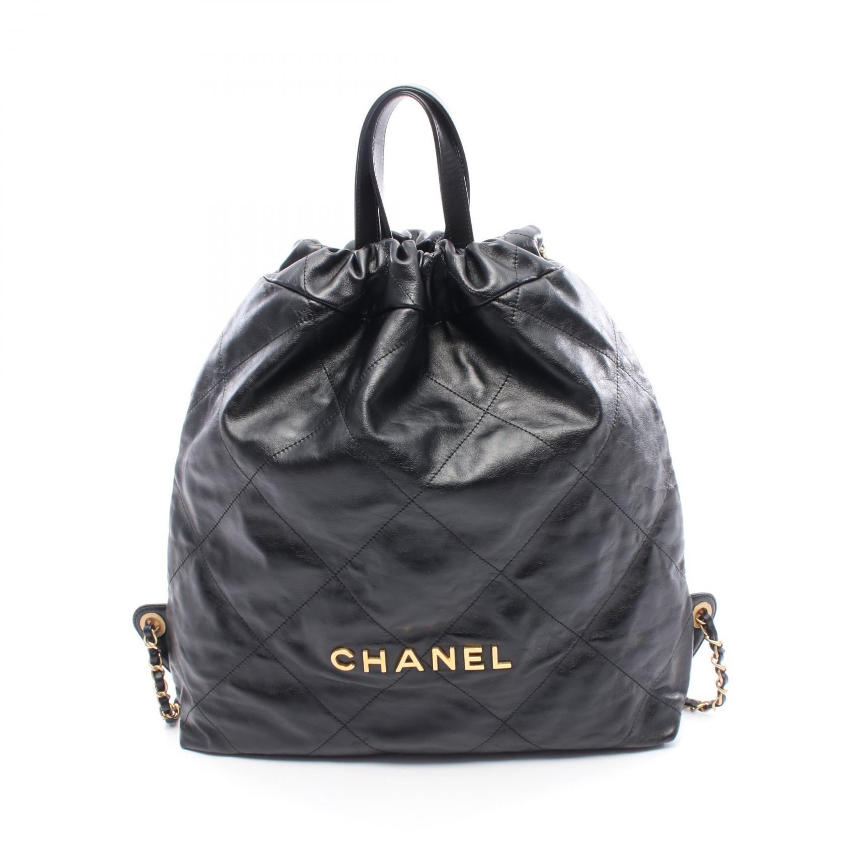 CHANEL ブラックレザー バックパック 楽天市場】革（ブランドシャネル）（バックパック・リュック