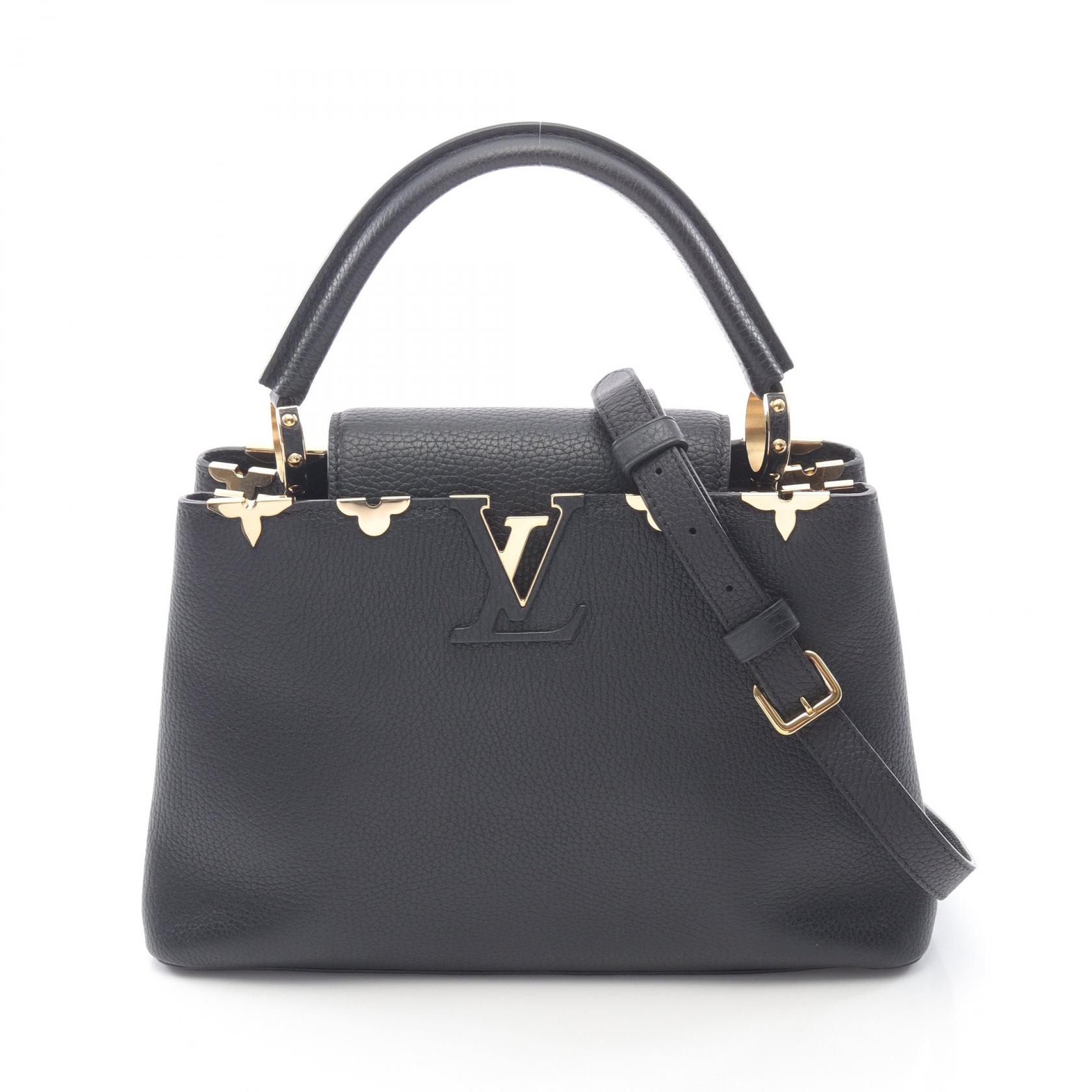 《全品5%クーポン×P5倍》ルイ・ヴィトン LOUIS VUITTON カプシーヌPM パルナセアライン ハンドバッグ バッグ レザー トリヨンレザー トリヨンレザー レディース ブラック系 M54663 【中古】
