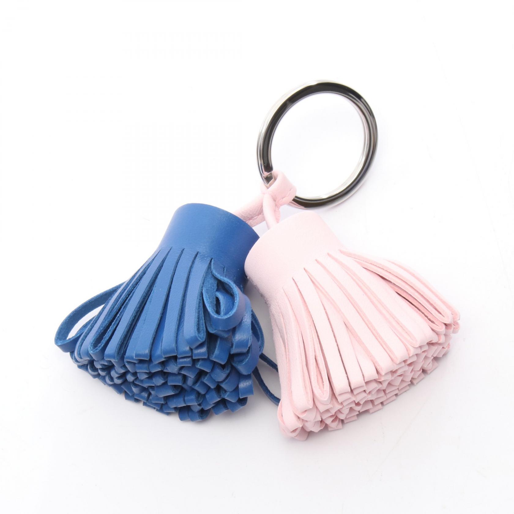 【SALE／5千円OFFクーポン】エルメス HERMES カルメン ウノドス チャーム アクセサリー レザー アニョーミロ アニョーミロ レディース ブルー系 / ピンク系 【中古】