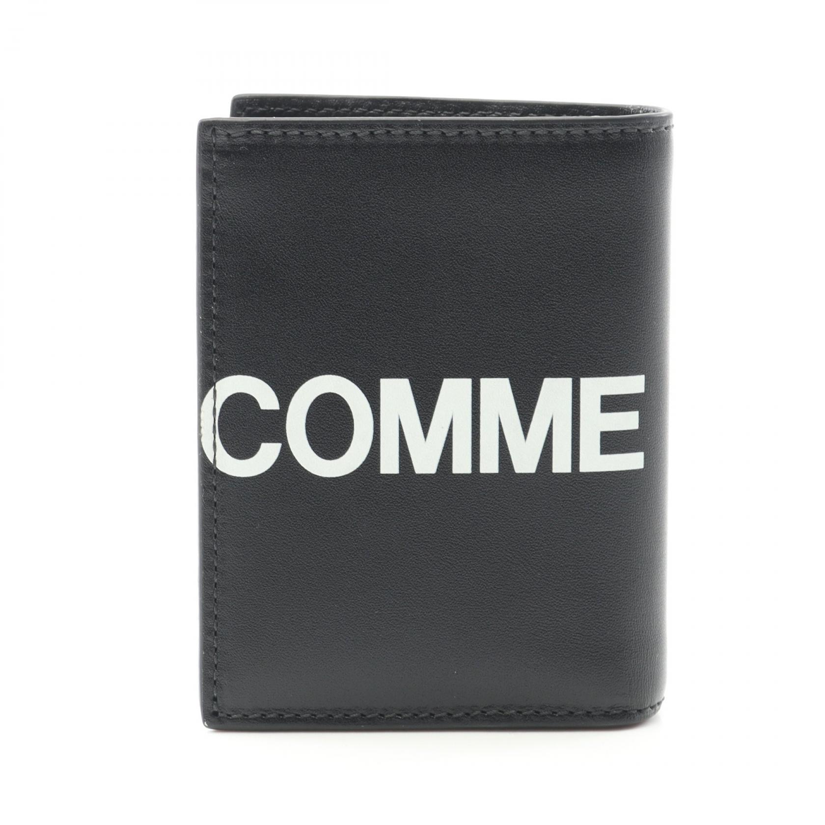 《全品5%クーポン×P5倍》コムデギャルソン COMME des GARCONS 二つ折り財布 財布 レザー メンズ レディース ブラック系 SA0641HL 【新品】