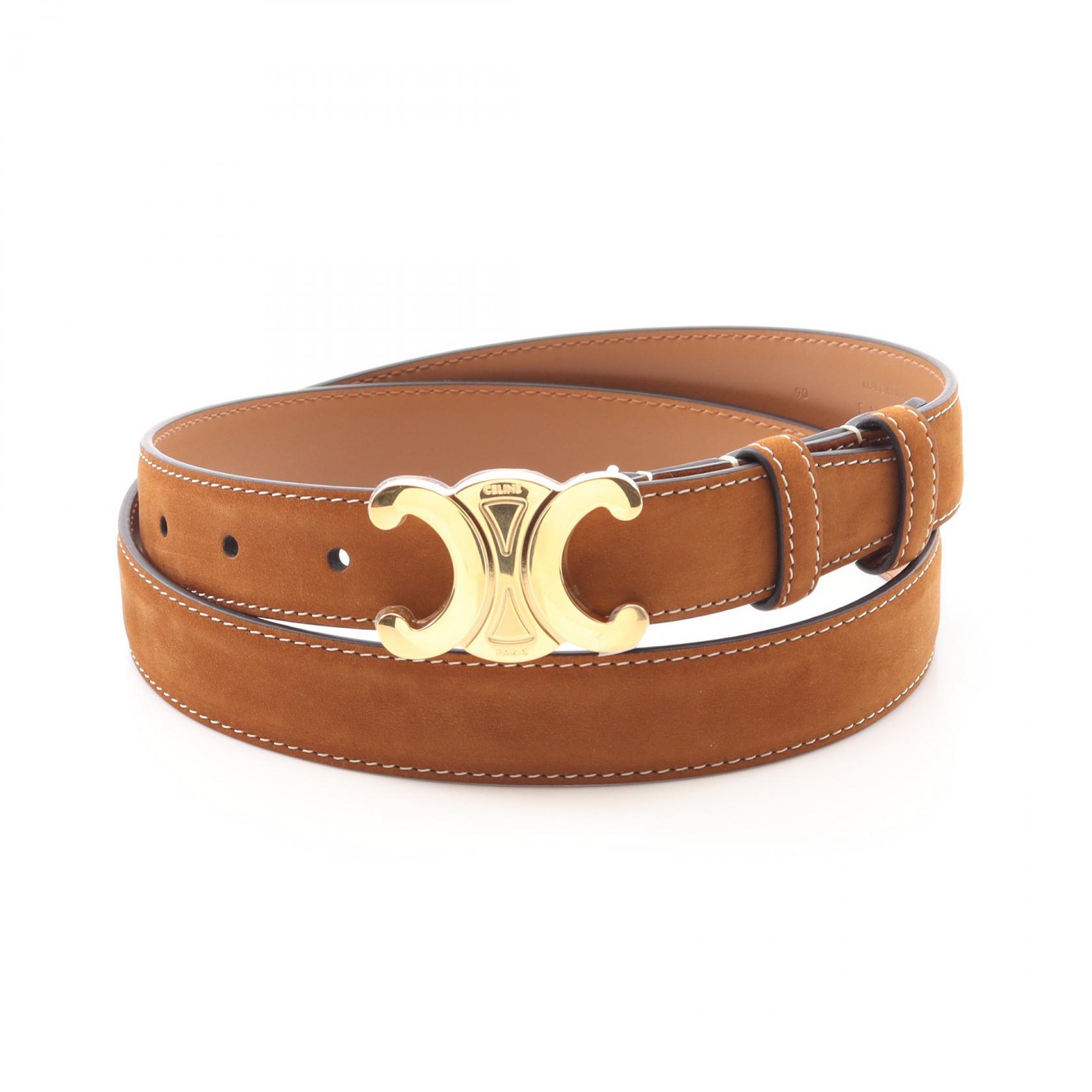 CELINE スモール トリオンフ ベルト / スムースカーフスキン TAN スモール トリオンフ ベルト レディース | CELINE | 24S