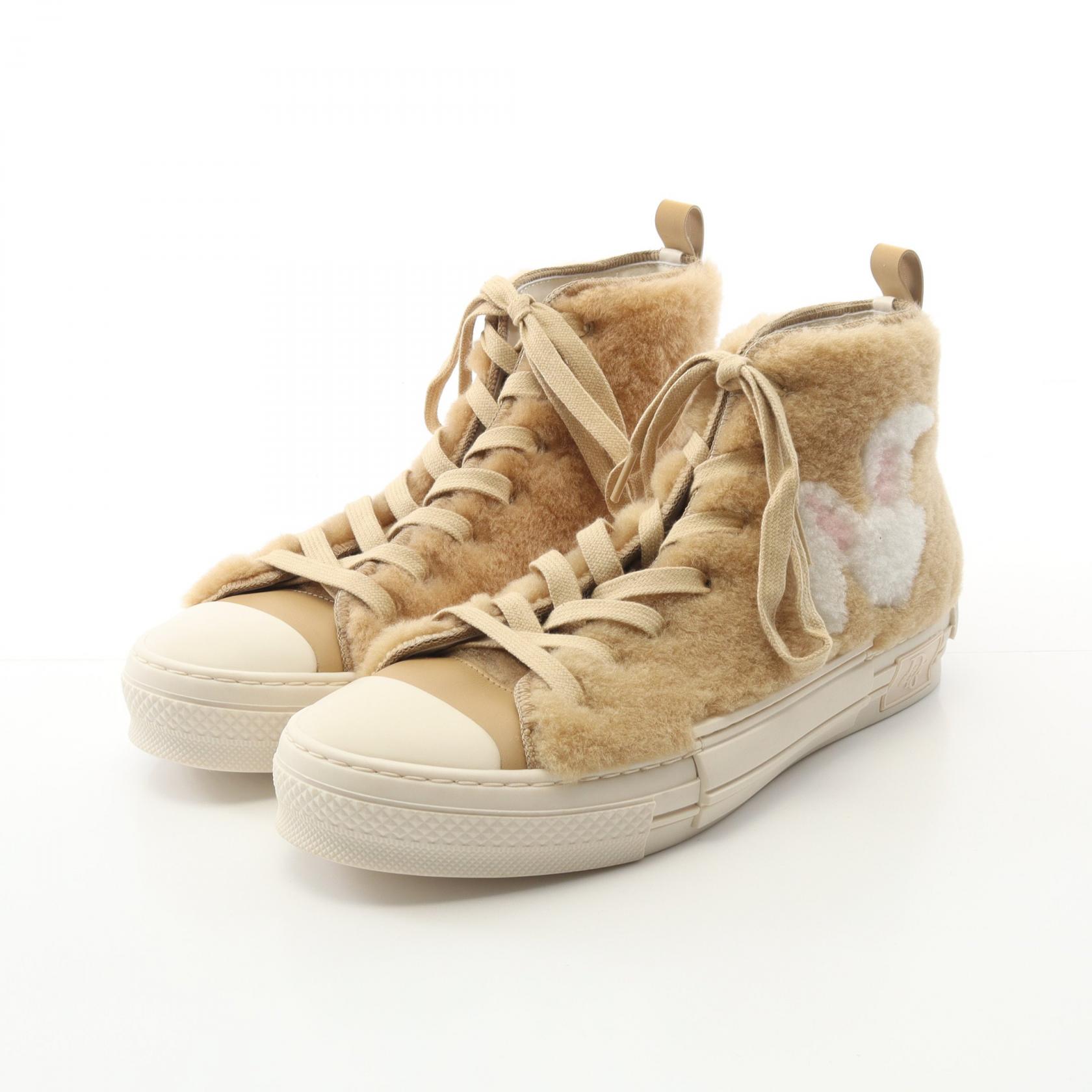 【SALE／5千円OFFクーポン】ディオール Dior DIOR × ERL B23 スニーカー 靴 ファー メンズ ベージュ系 【中古】