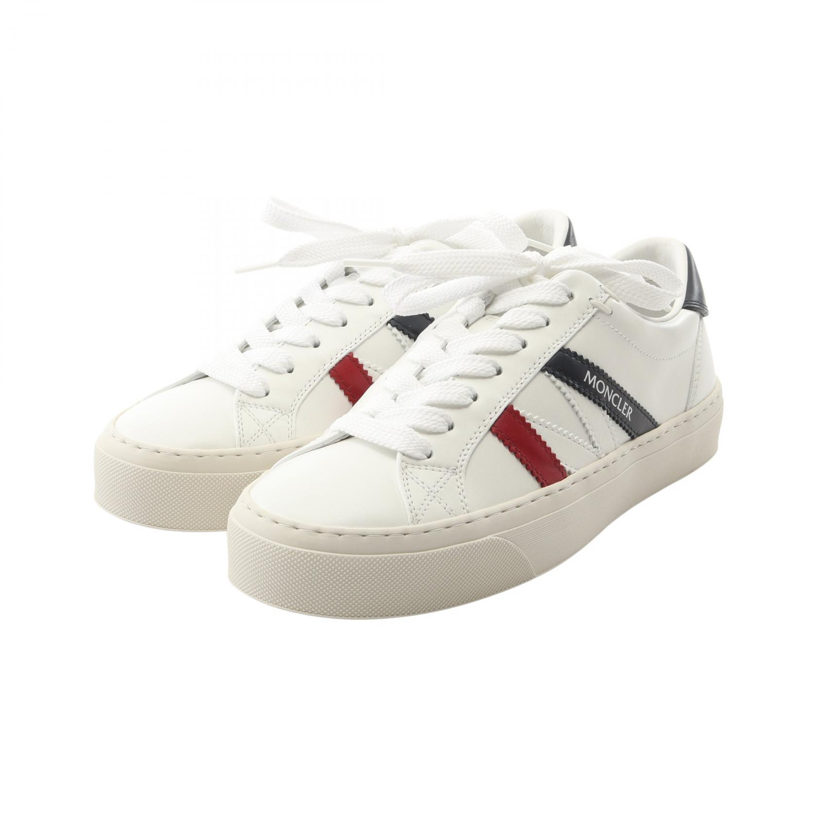 モンクレール MONCLER MONACO2 スニーカー 靴 レザー レディース ホワイト系 / ネイビー系 / レッド系 4M00160M449600137 【新品】