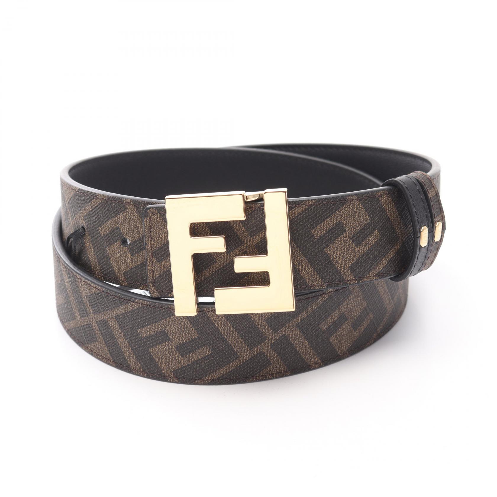 お薦め★FENDI★FFロゴ レザー ベルト 110cm お薦め☆FENDI☆FFロゴ レザー ベルト 110cm