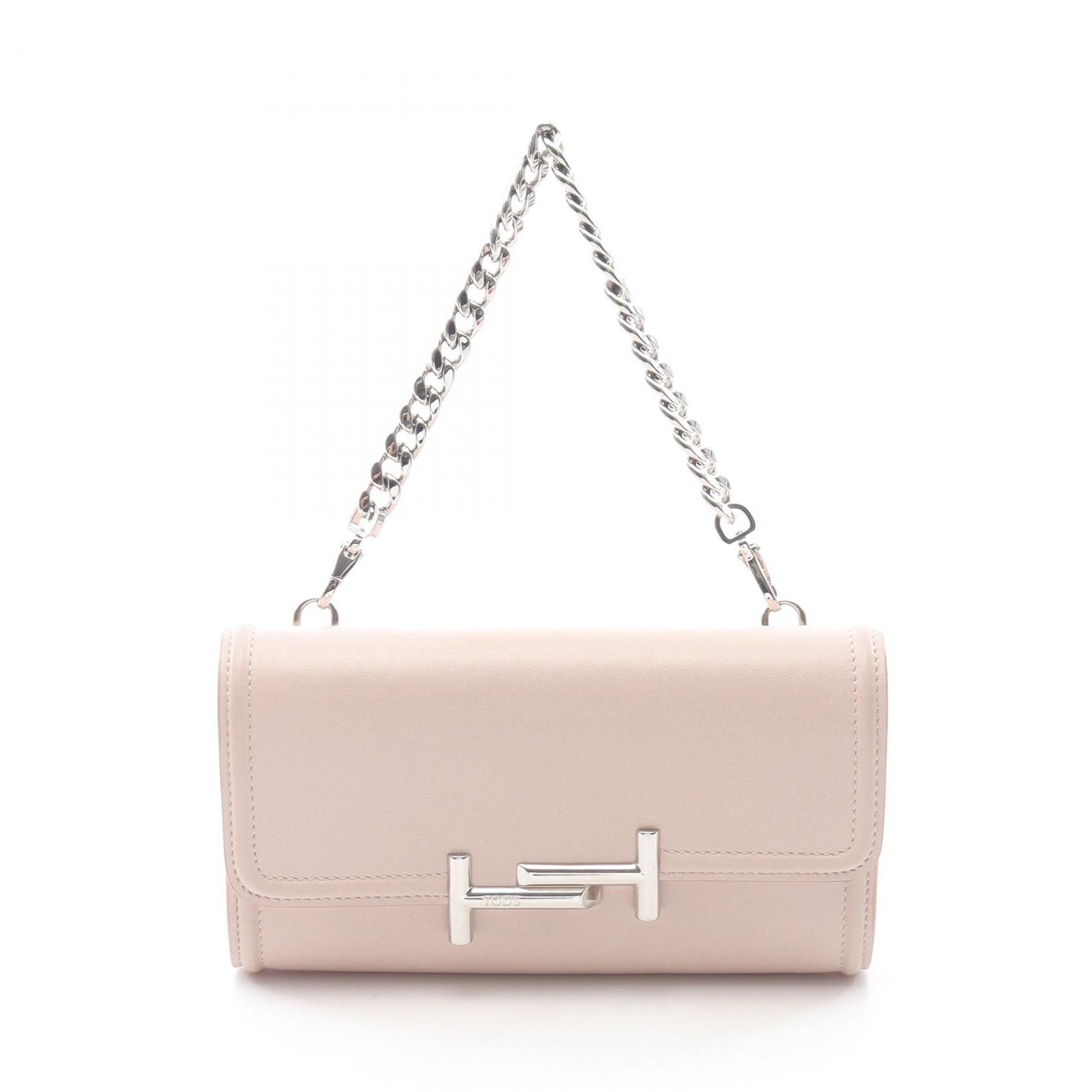 《全品5%クーポン×P5倍》トッズ TOD'S ダブルT ハンドバッグ バッグ レザー レディース ピンク系 XAWDSSO6200RLXM025 【中古】