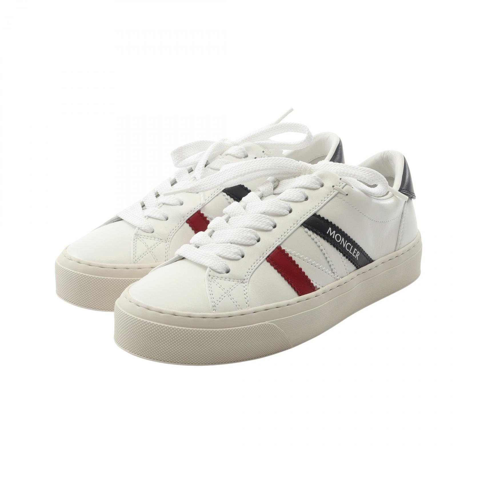 ≪10%OFFクーポン 7/19 20時~7/26 9:59≫モンクレール MONCLER MONACO2 スニーカー 靴 レザー レディース ホワイト系 / ネイビー系 / レッド系 4M00160M449600136 【新品】|Mike Museum